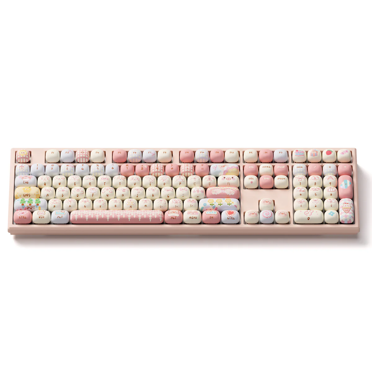 Akko x MonsGeek MG108B Piggy Party Multi-Mode RGB Hot-Swappable Mechanical Keyboard (Akko V3 Piano Pro Switch, Akko Creamy Cyan Switch) - Image 12