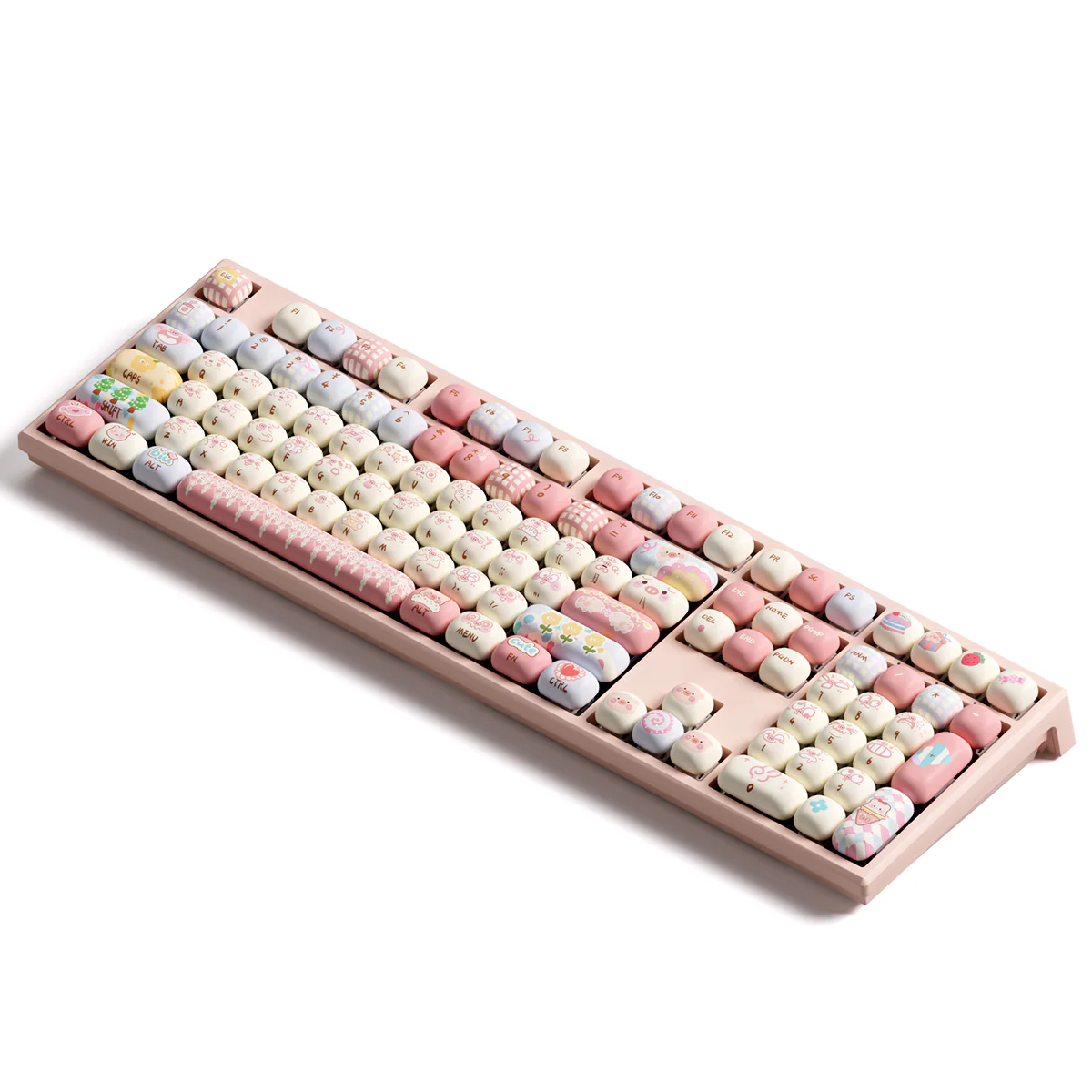 Akko x MonsGeek MG108B Piggy Party Multi-Mode RGB Hot-Swappable Mechanical Keyboard (Akko V3 Piano Pro Switch, Akko Creamy Cyan Switch) - Image 13