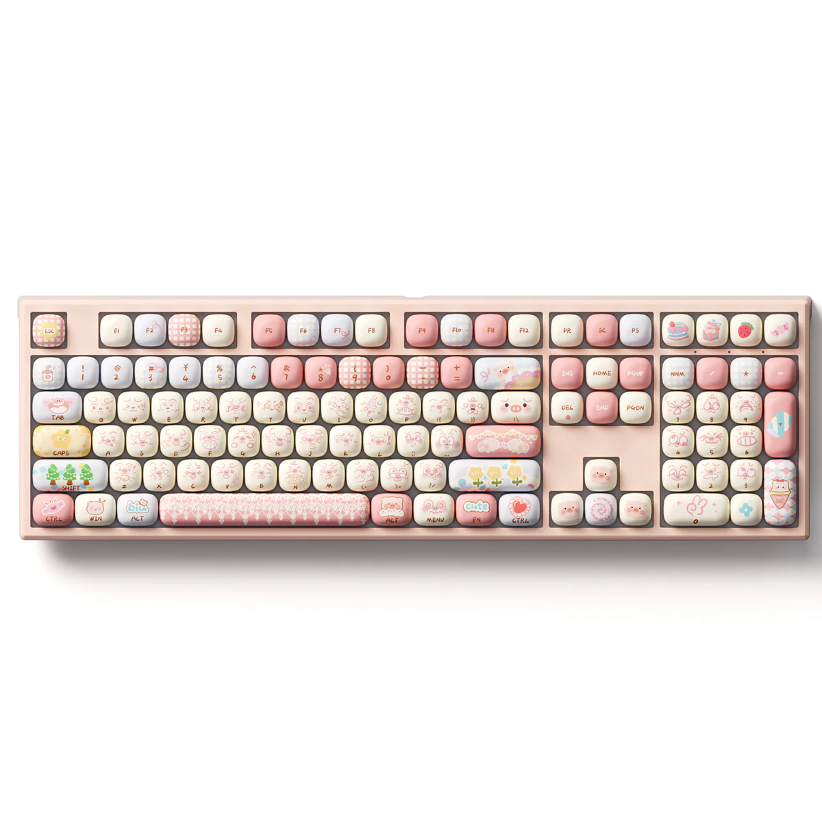 Akko x MonsGeek MG108B Piggy Party Multi-Mode RGB Hot-Swappable Mechanical Keyboard (Akko V3 Piano Pro Switch, Akko Creamy Cyan Switch) - Image 5