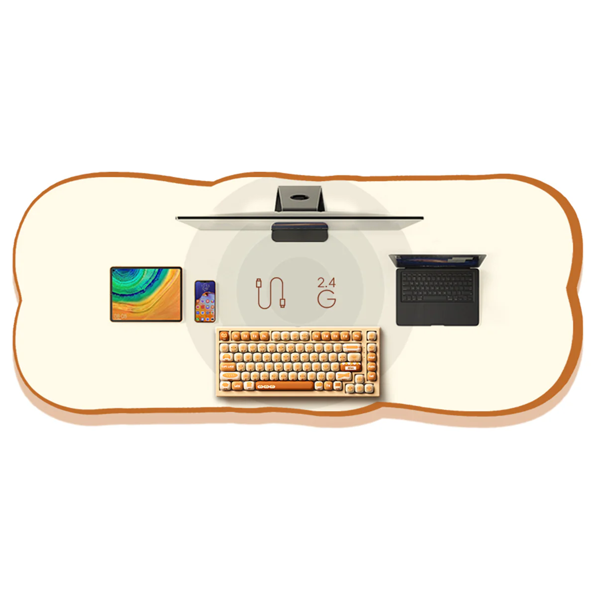 Akko x MonsGeek MG75W Bun Wonderland Dual-Mode Hot-Swappable Mechanical Keyboard (Akko V3 Piano Pro Switch, Akko Creamy Cyan Switch) - Image 10