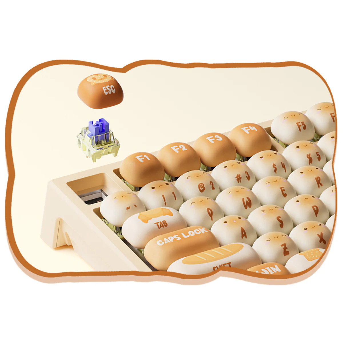 Akko x MonsGeek MG75W Bun Wonderland Dual-Mode Hot-Swappable Mechanical Keyboard (Akko V3 Piano Pro Switch, Akko Creamy Cyan Switch) - Image 12