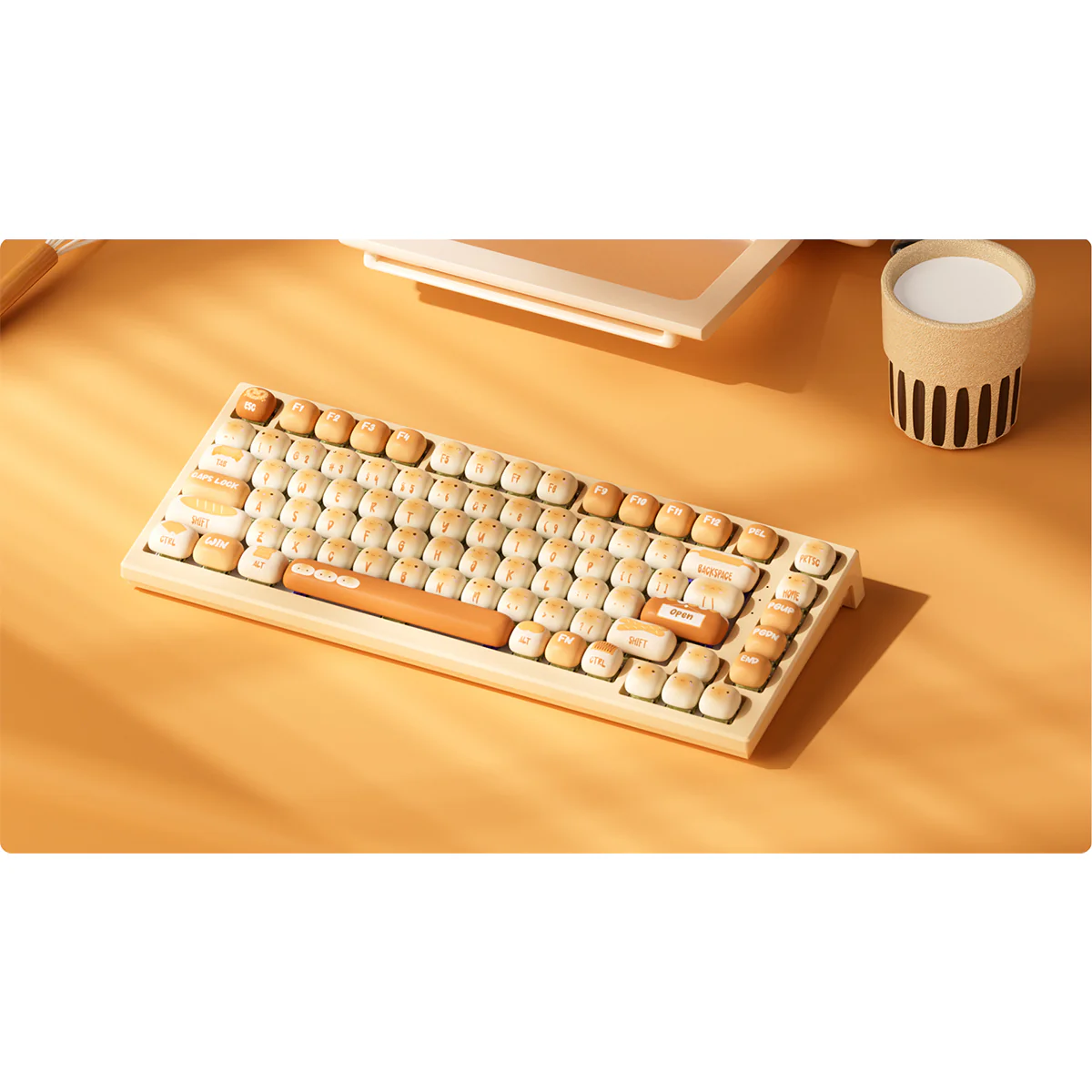 Akko x MonsGeek MG75W Bun Wonderland Dual-Mode Hot-Swappable Mechanical Keyboard (Akko V3 Piano Pro Switch, Akko Creamy Cyan Switch) - Image 7