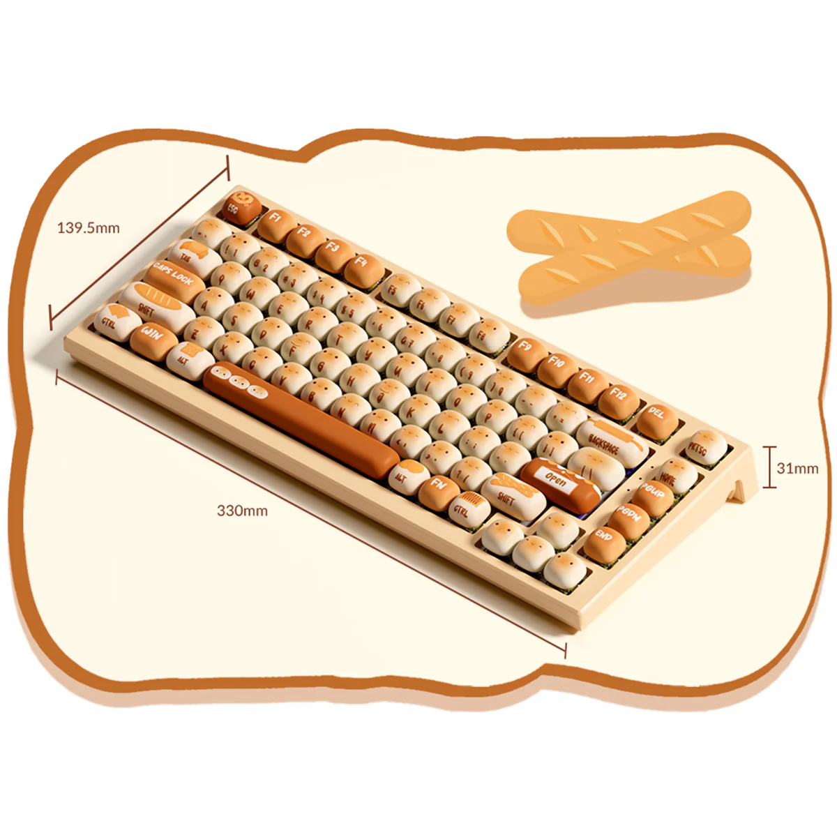 Akko x MonsGeek MG75W Bun Wonderland Dual-Mode Hot-Swappable Mechanical Keyboard (Akko V3 Piano Pro Switch, Akko Creamy Cyan Switch) - Image 8