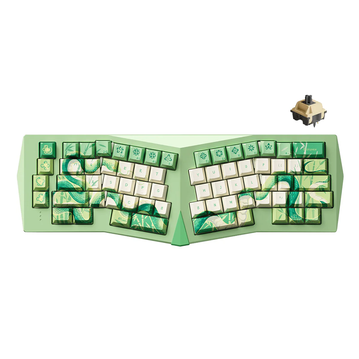 Akko Year of Snake Armor Aluminum Case Alice Side RGB Multi-Mode Hot-Swappable Keyboard (Green Snake) (Akko Cobras Switch) (03J-03K-03L-03P-03S-04A-04D) - Image 2