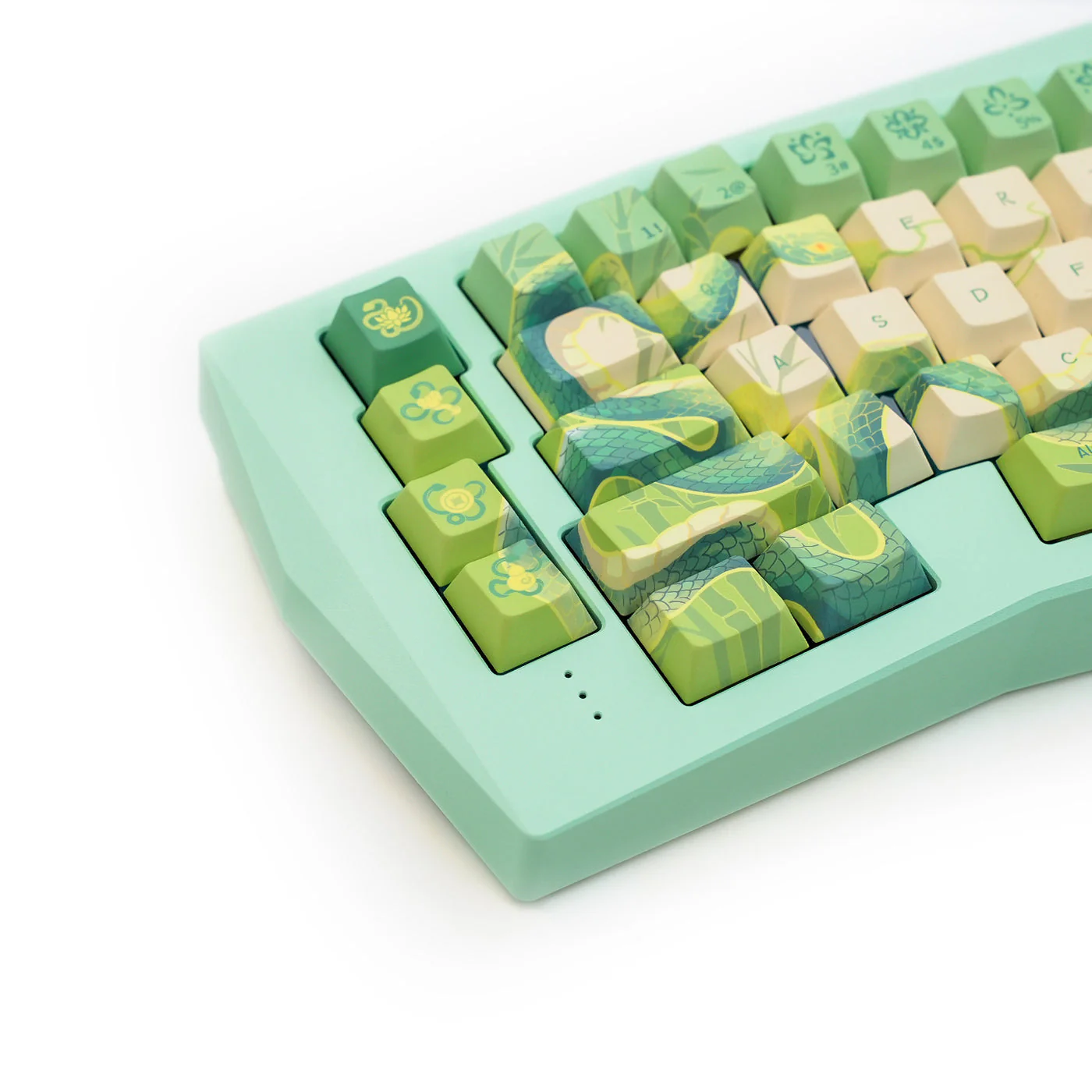 Akko Year of Snake Armor Aluminum Case Alice Side RGB Multi-Mode Hot-Swappable Keyboard (Green Snake) (Akko Cobras Switch) (03J-03K-03L-03P-03S-04A-04D) - Image 9