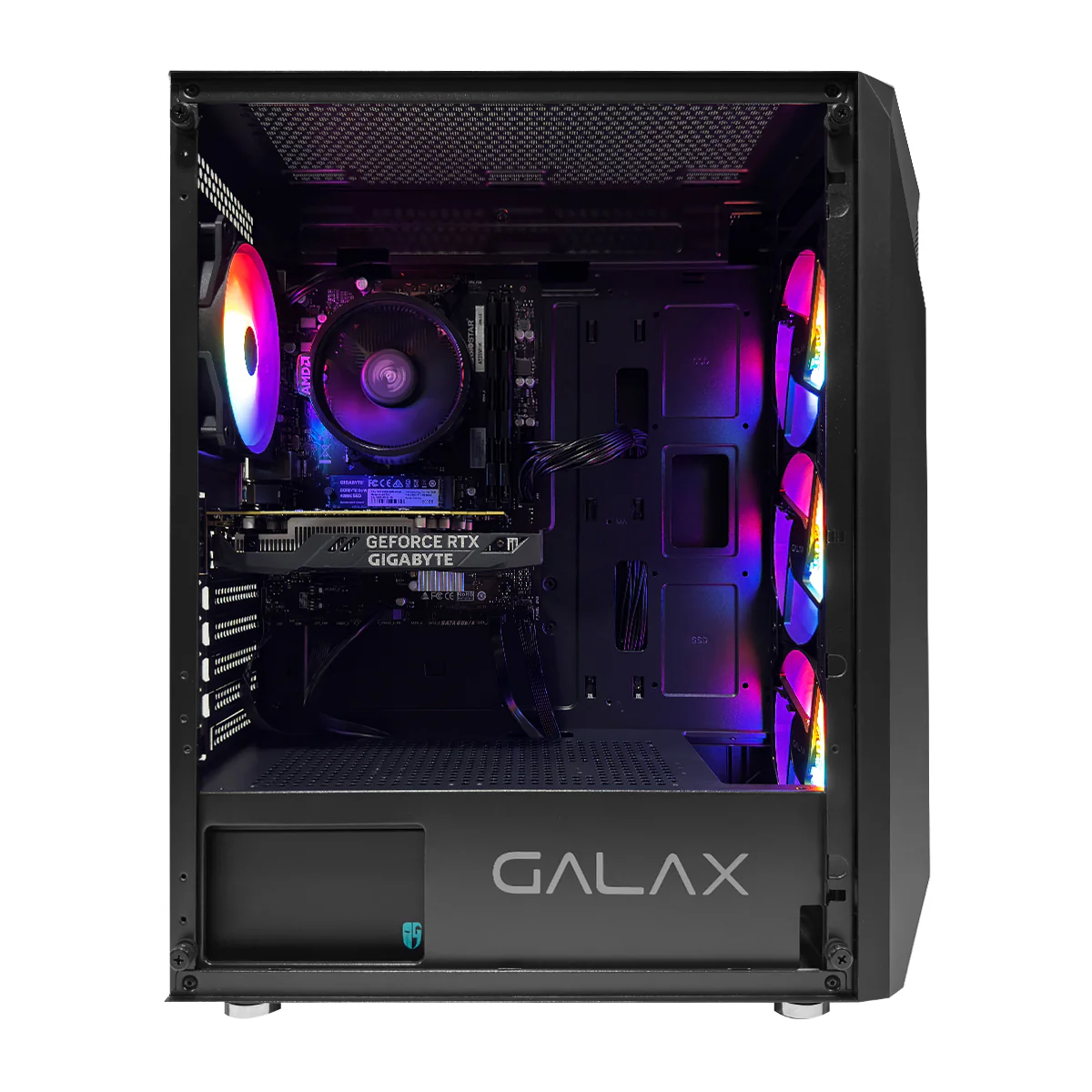 Alpha Galax Revo Black Desktop Gaming PC | AMD Ryzen 5 5500 | 16GB (2x8GB) RAM | 500GB SSD | RTX 3050 | Windows 11 Pro - Image 2