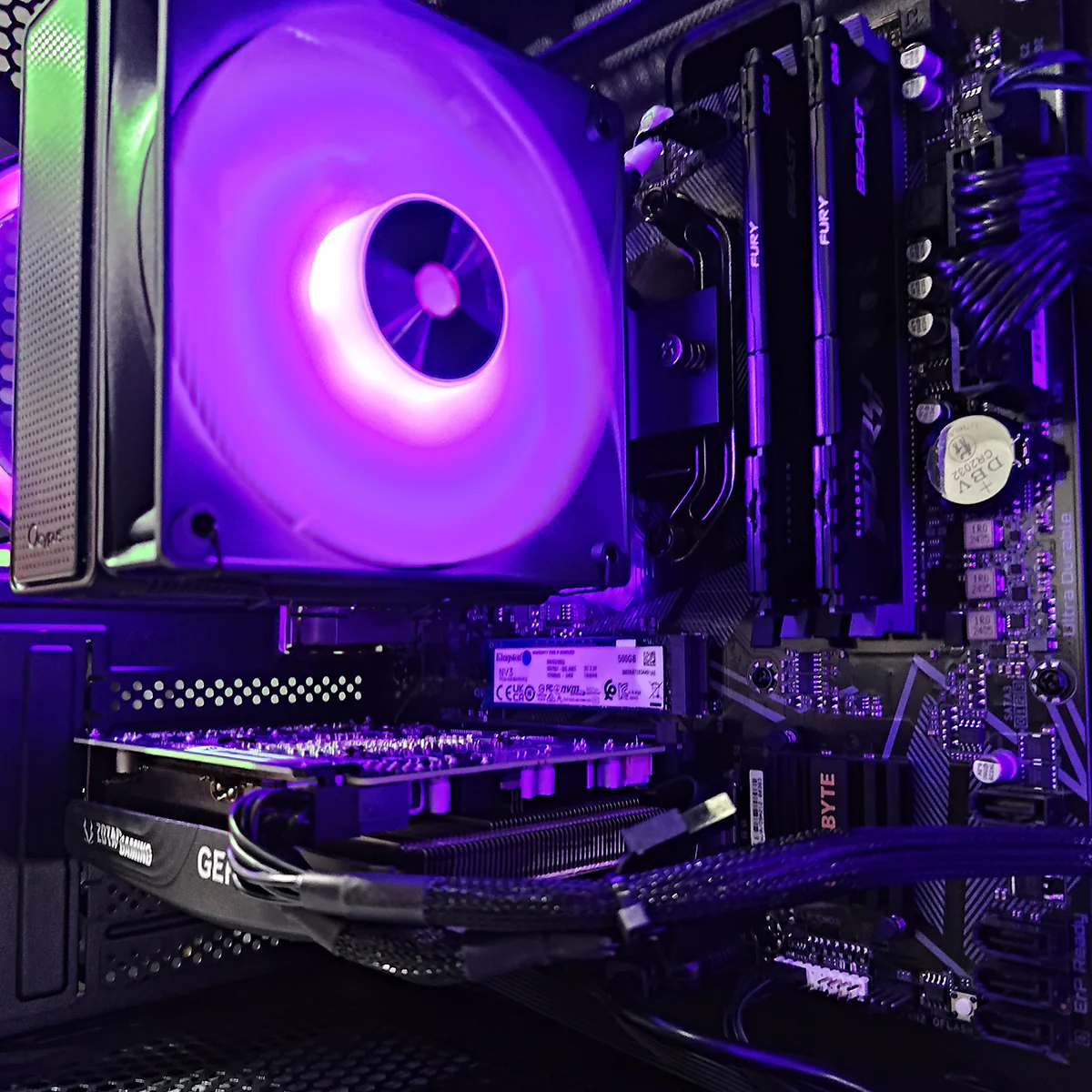 Alpha Gamma C50 Black Desktop Gaming PC | Ryzen 5 5500 | 16GB RAM | 500GB SSD | RTX 4060 | Windows 11 Pro - Image 3