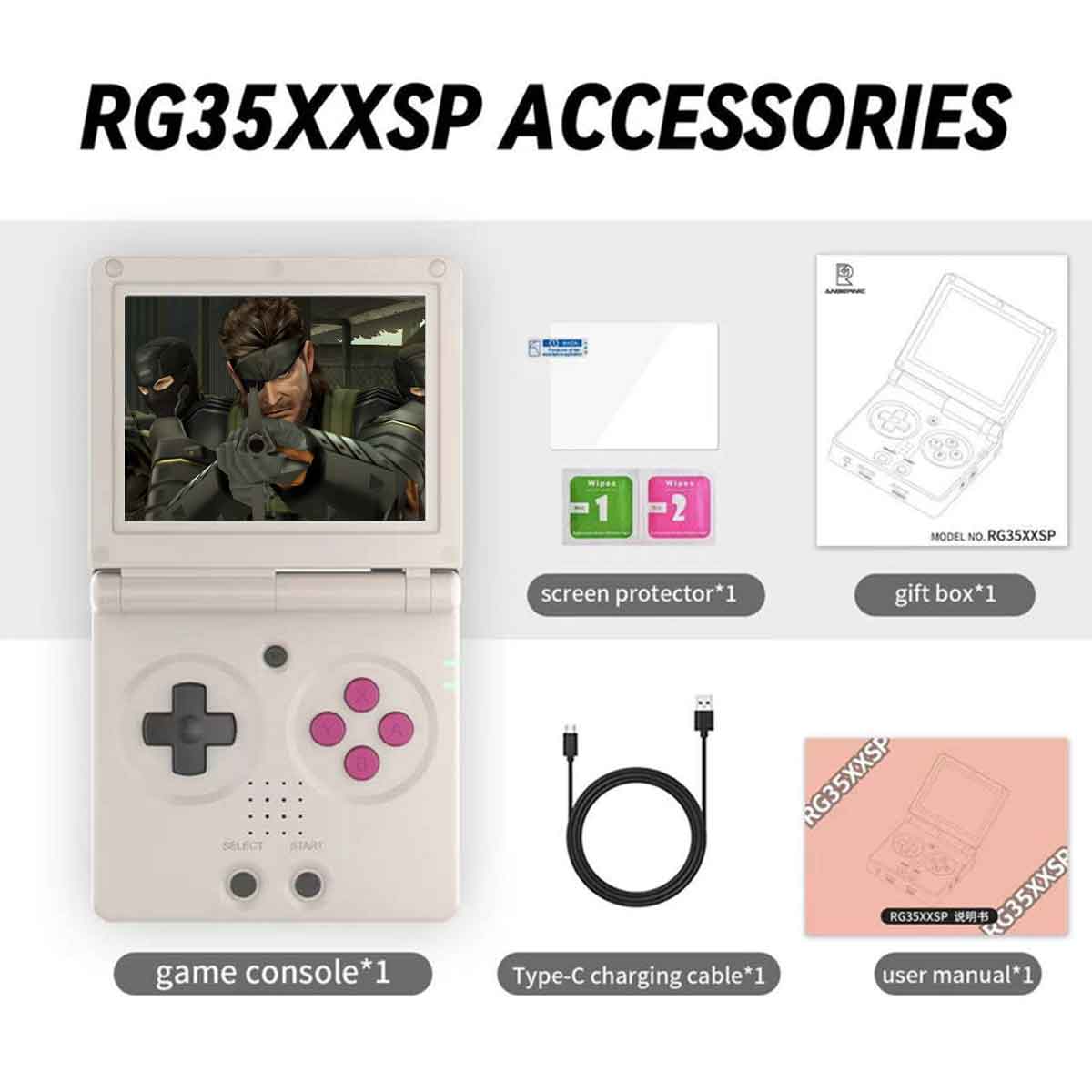 Anbernic RG35XXSP Retro Handheld Gaming Console (Black Transparent, Blue Transparent, Gray, Silver) - Image 9