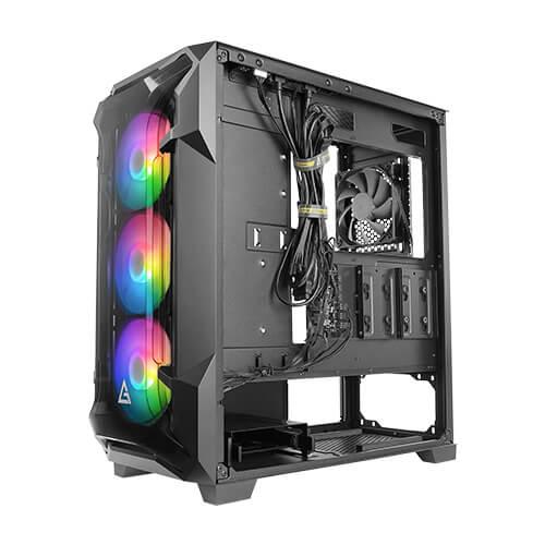 Antec Dark League DF600 Flux ATX Mid-Tower Gaming Case (Black) + Antec 30X60 Gaming Mouse Pad - Image 4