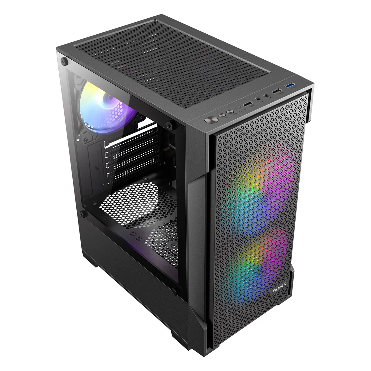 Antec VX100M RGB Micro-ATX | ITX Mini-Tower Gaming Case (Black) - Image 9