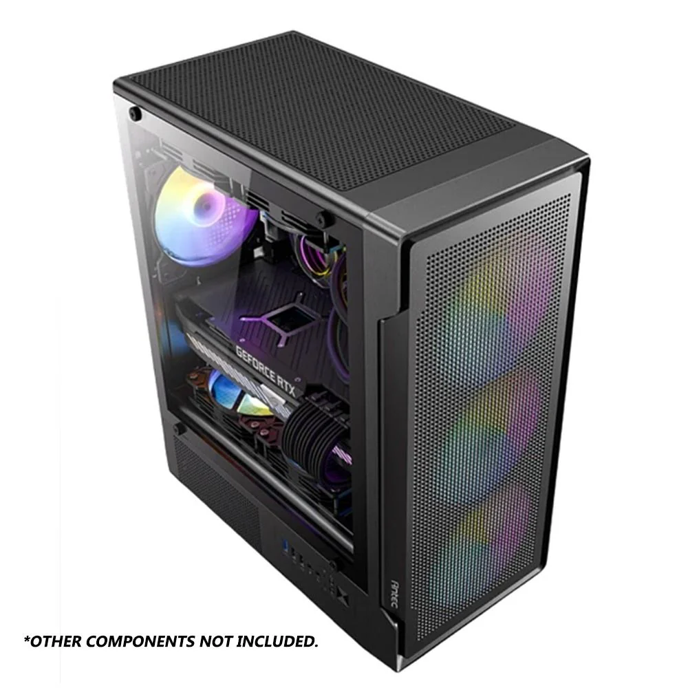 Antec VX300M ARGB Mini-Tower Tempered Glass Side Panel Gaming Case (Black) - Image 2
