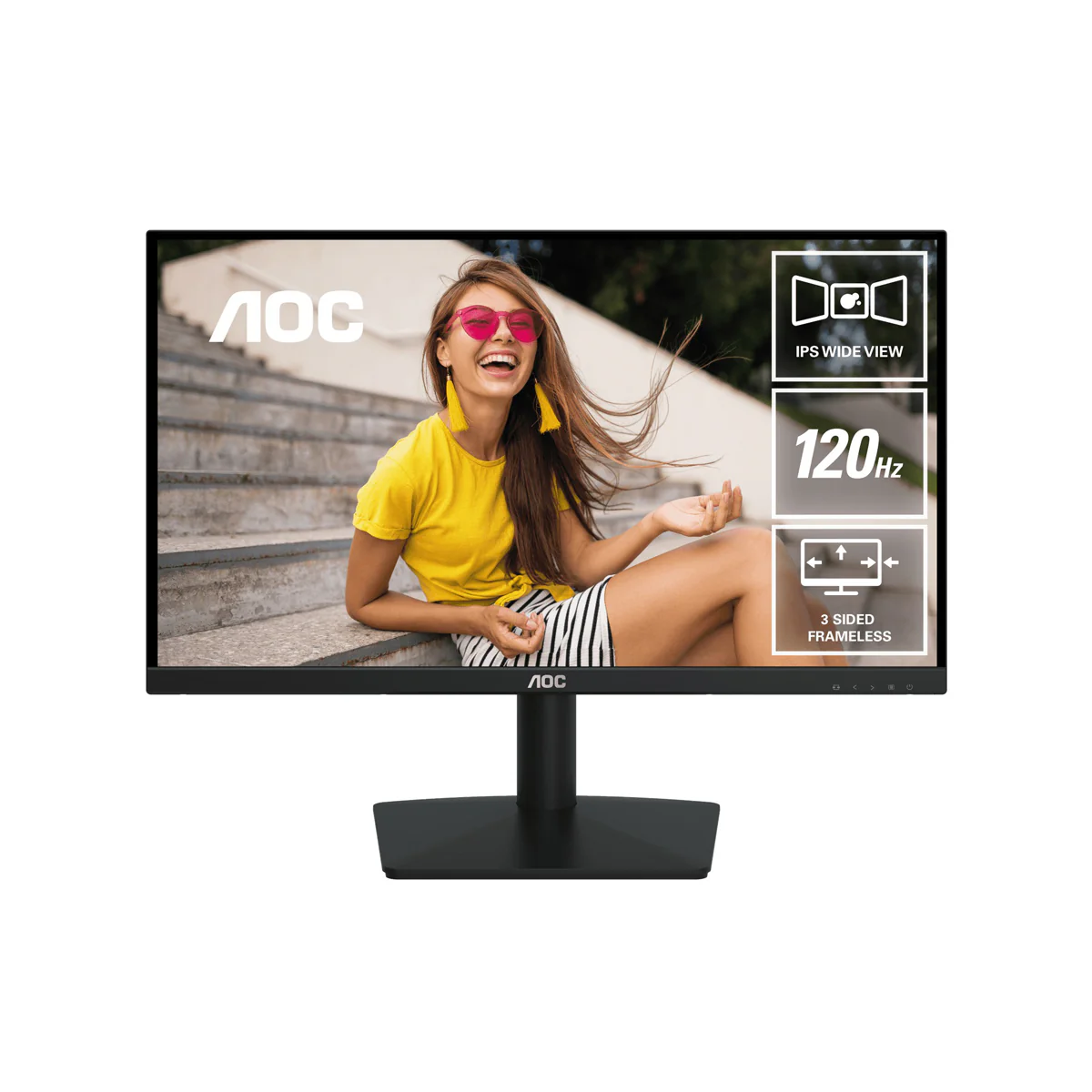 AOC 24B15H3/71 23.8" FHD (1920x1080) 120Hz 1ms MPRT 4ms GTG IPS 3-Sided Frameless Monitor - Image 2