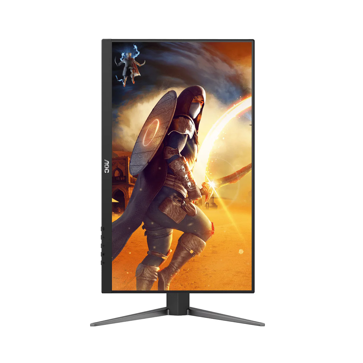 AOC 24G4H 24" FHD (1920x1080) IPS 200Hz 0.3Ms Adaptive-Sync Gaming Monitor with Height / Tilt / Swivel / Pivot Adjustment (Black/Red) - Image 3