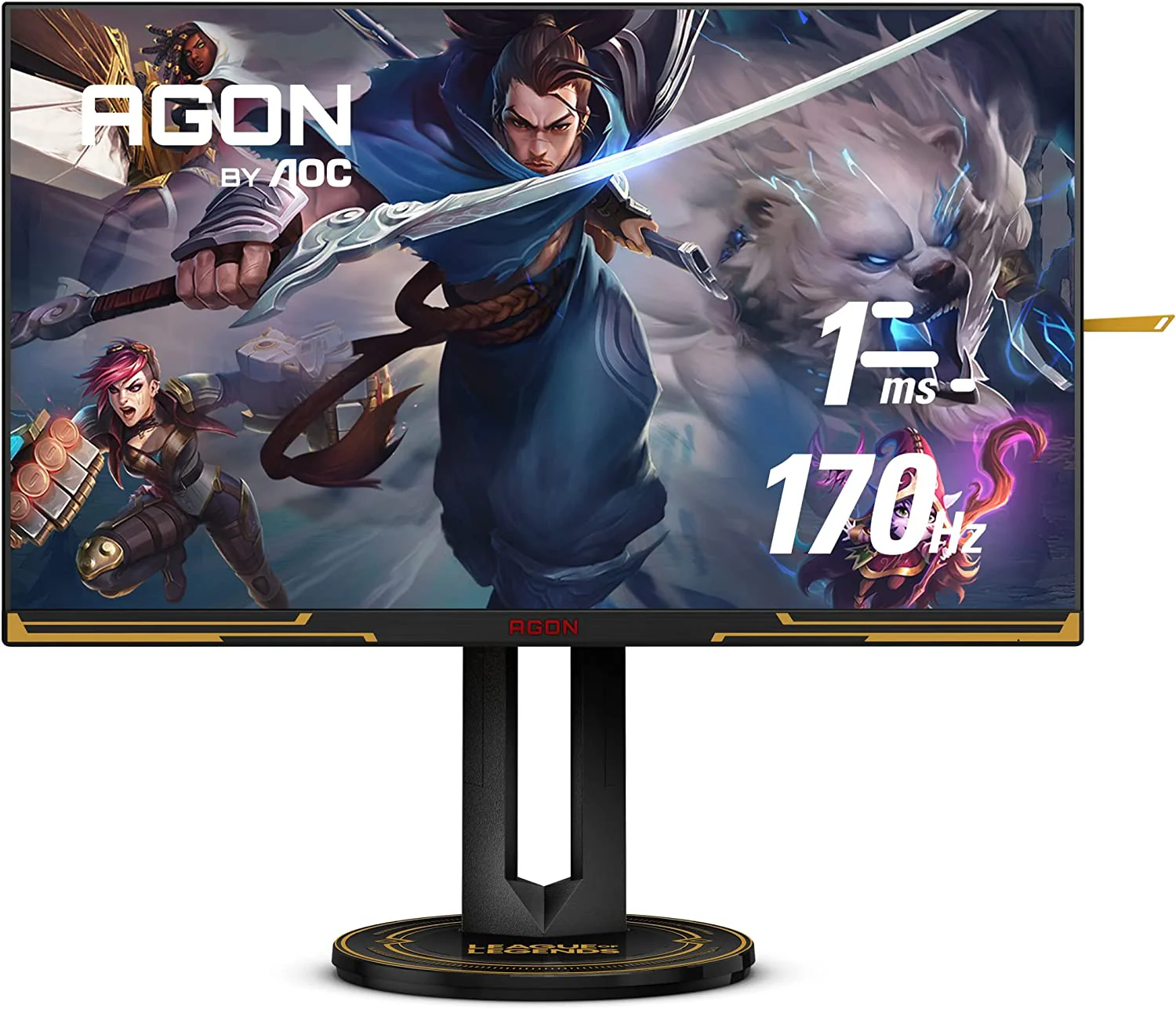 AOC AGON Pro AG275QXL/71 League Of Legends Edition 27" QHD IPS 170Hz 1ms Gaming Monitor (Black/Gold)