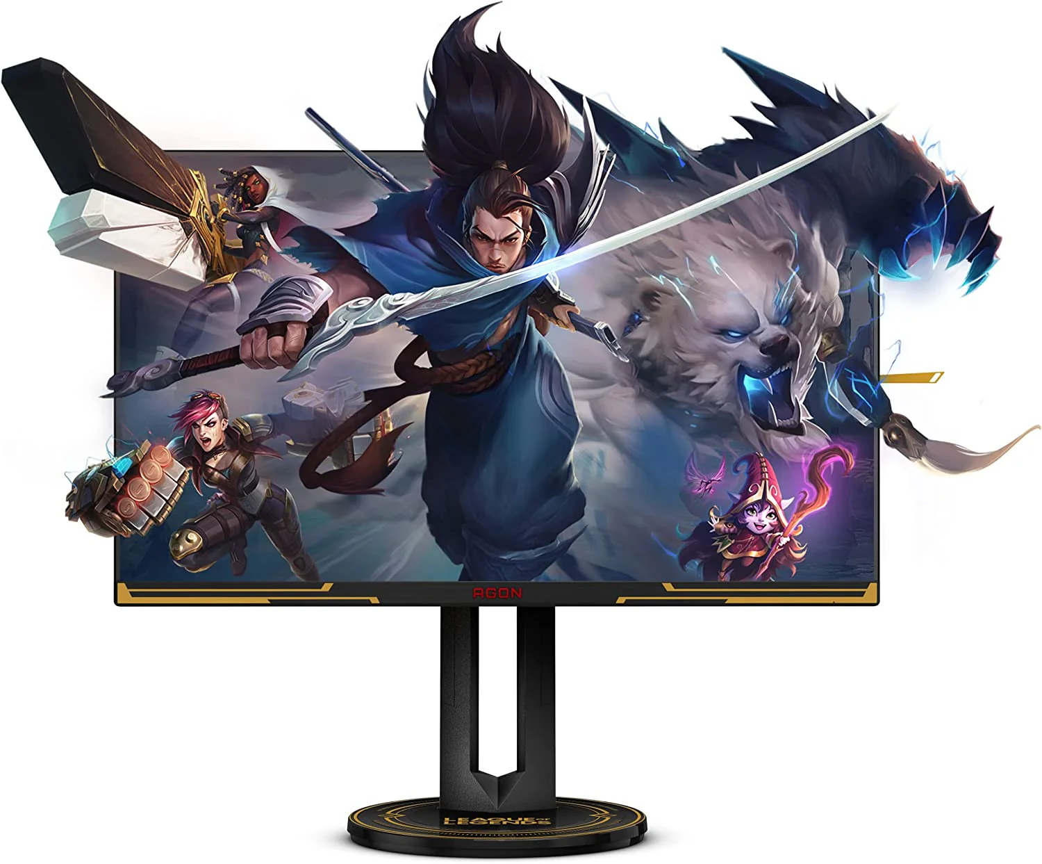 AOC AGON Pro AG275QXL/71 League Of Legends Edition 27" QHD IPS 170Hz 1ms Gaming Monitor (Black/Gold) - Image 2