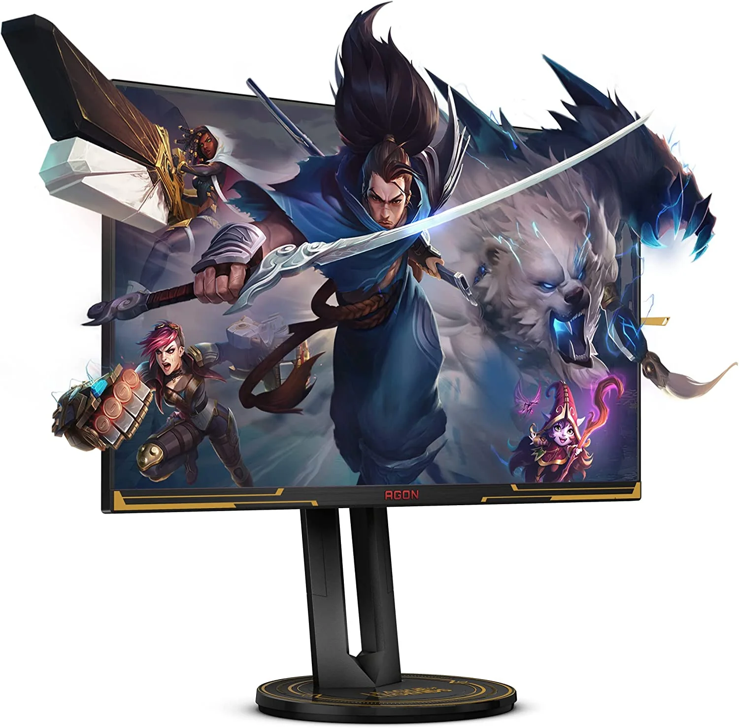 AOC AGON Pro AG275QXL/71 League Of Legends Edition 27" QHD IPS 170Hz 1ms Gaming Monitor (Black/Gold) - Image 9