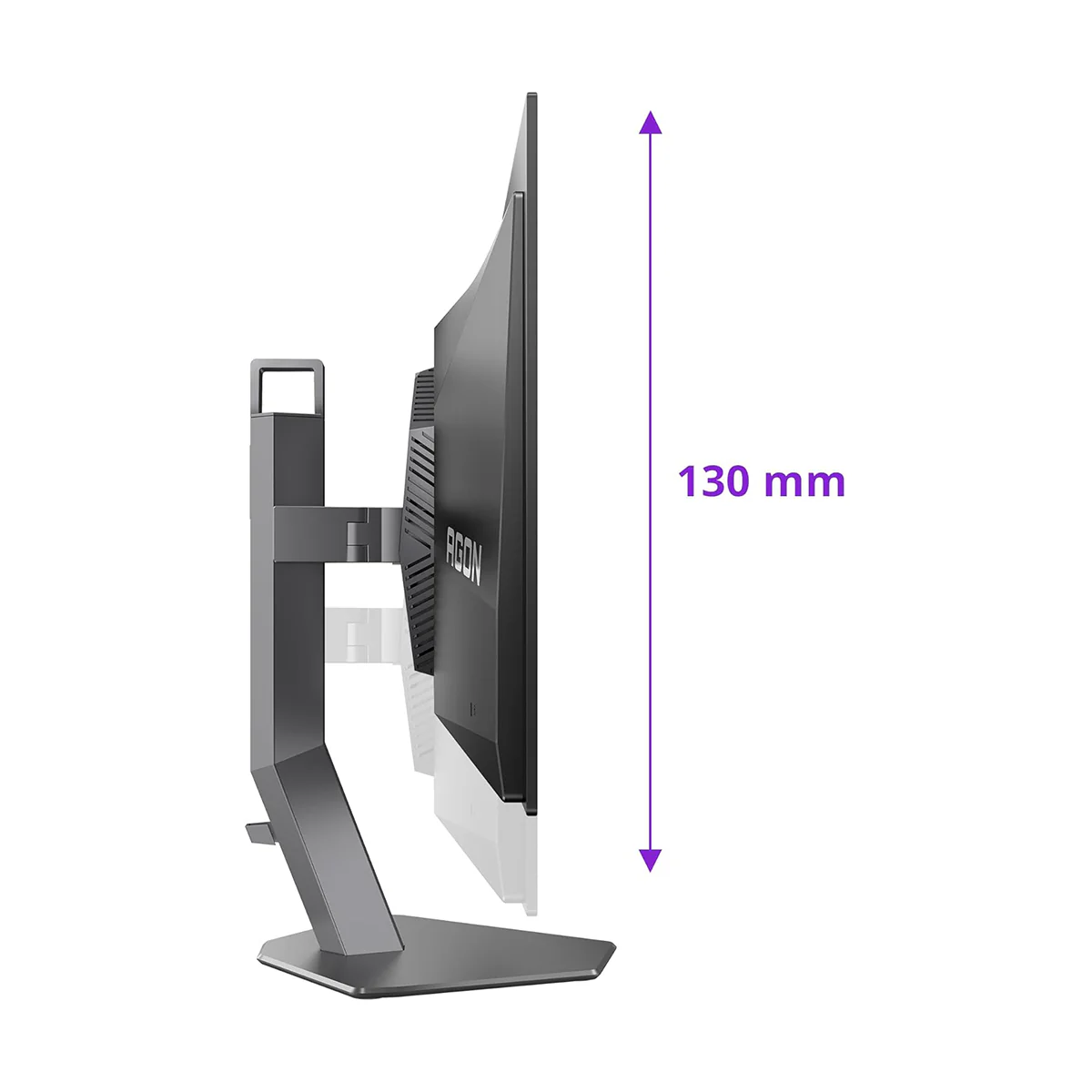 AOC Agon Pro AG276UZD 26.5" UHD (3840x2160) 240Hz 0.03ms GTG QD-OLED Gaming Monitor with Tilt, Height, Pivot & Swivel Adjustment (Black/Grey) - Image 9