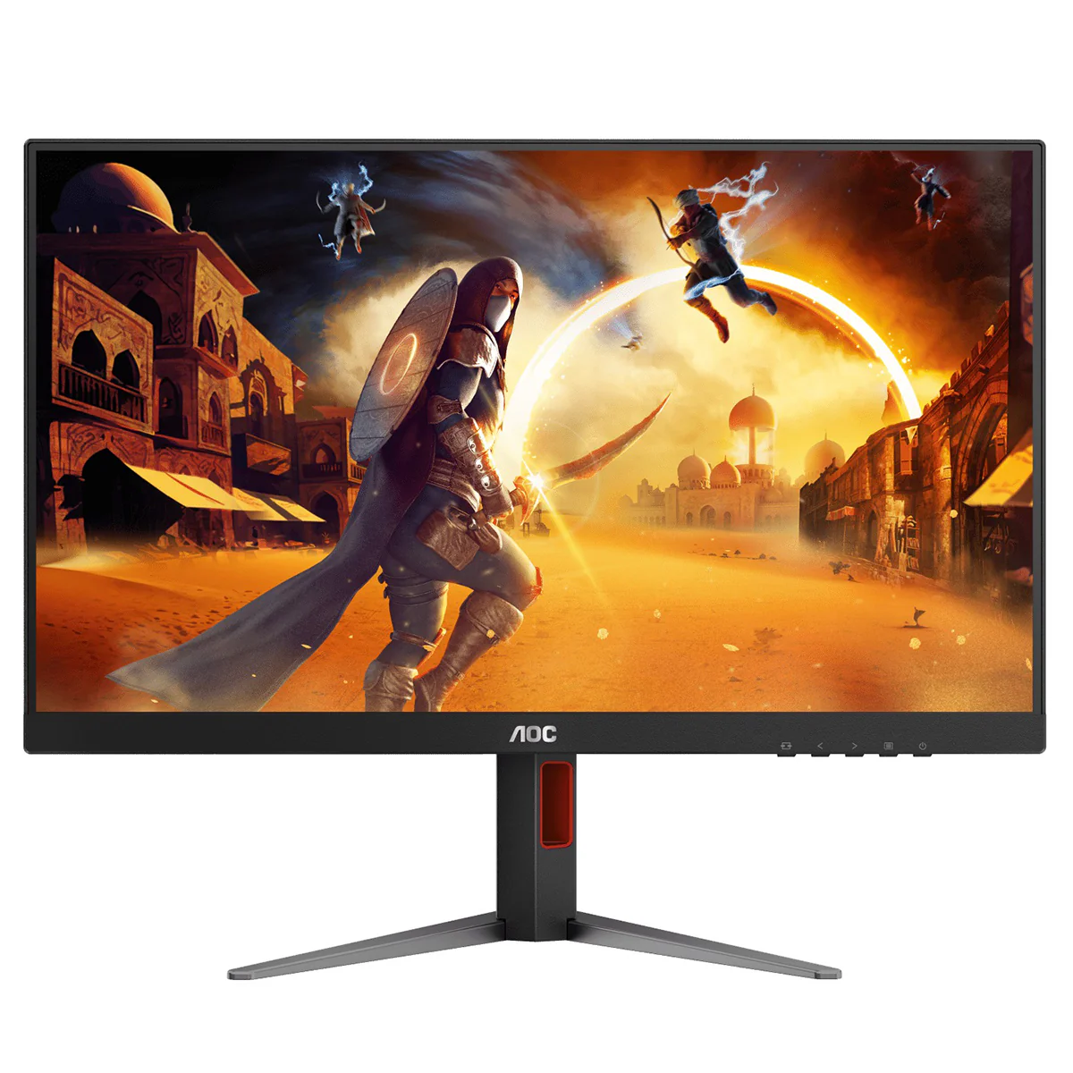 AOC Q27G4F/71 27" QHD (2560x1440) 180Hz 0.5ms (MPRT) /1ms (GtG) G-Sync Compatible Fast IPS Gaming Monitor (Black/Red) - Image 2