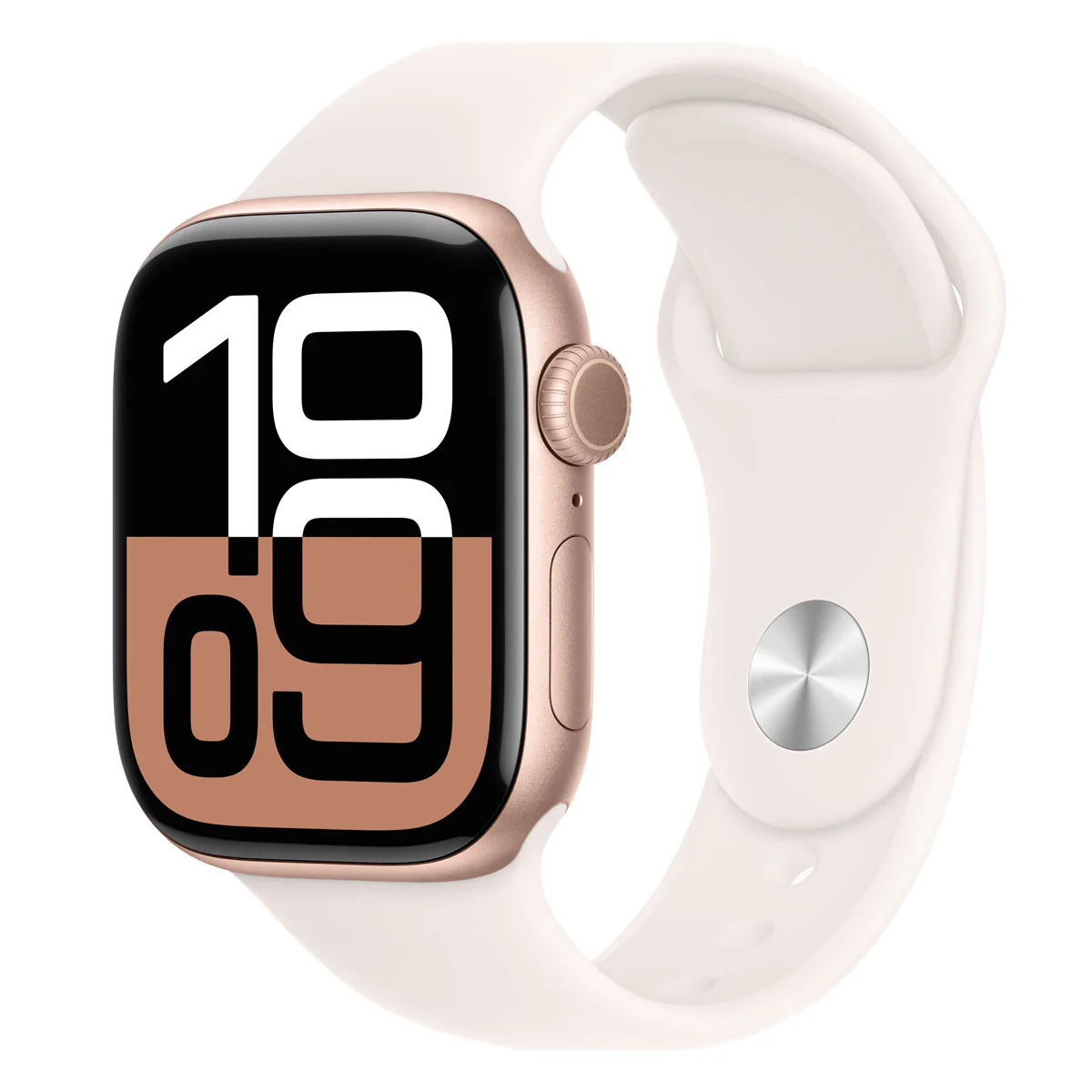Apple Watch Series 10 GPS 42mm Aluminium Case - S/M (Rose Gold) (Light Blush Sport Band, Plum Sport Loop) (MWWH3ZP/A, MWWK3ZP/A) - Image 2