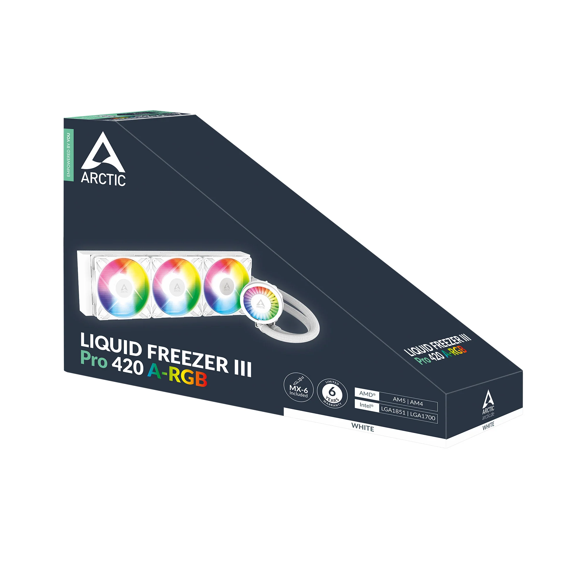 Arctic Liquid Freezer III Pro 420 A-RGB Multi Compatible AIO CPU Water Cooler (White) (ACFRE00189A) - Image 6