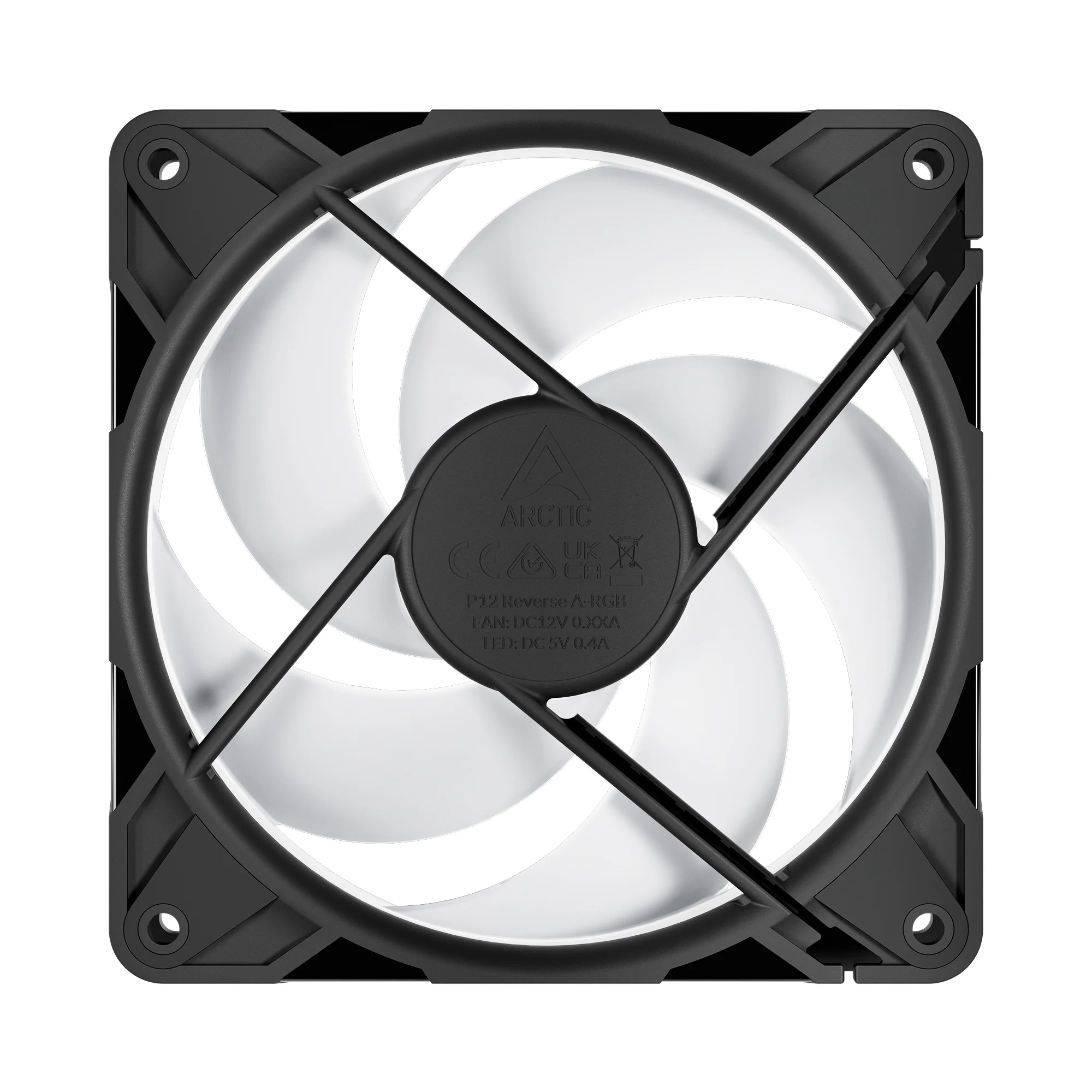 Arctic P12 Pro Reverse 120mm A-RGB PWM 3-Pack Fan with Cable Splitter (Black, White) (ACFAN00333A, ACFAN00334A) - Image 7