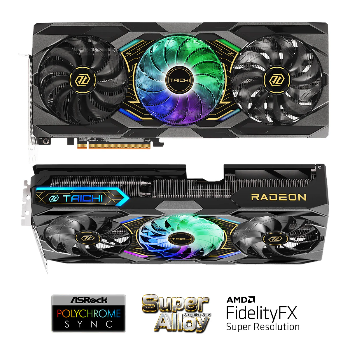 ASRock AMD Radeon RX 9070 XT Taichi OC 16GB GDDR6 Graphics Card - Image 2