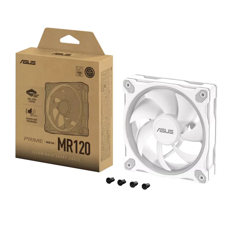 Asus Prime MR120 ARGB Fan (Single Pack) (Black, White) - Image 17