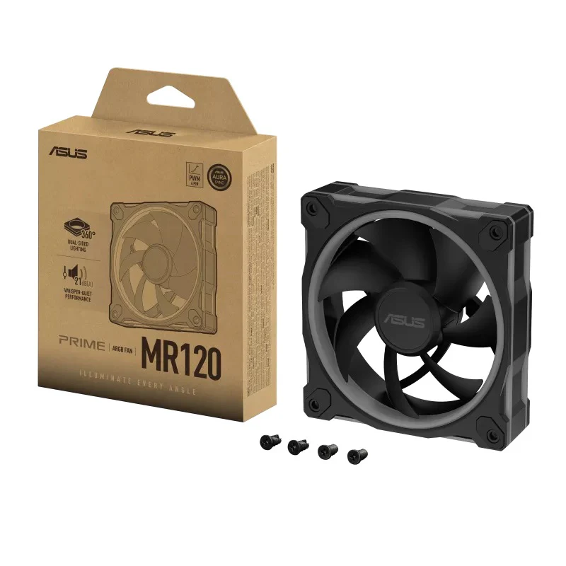 Asus Prime MR120 ARGB Fan (Single Pack) (Black, White) - Image 9
