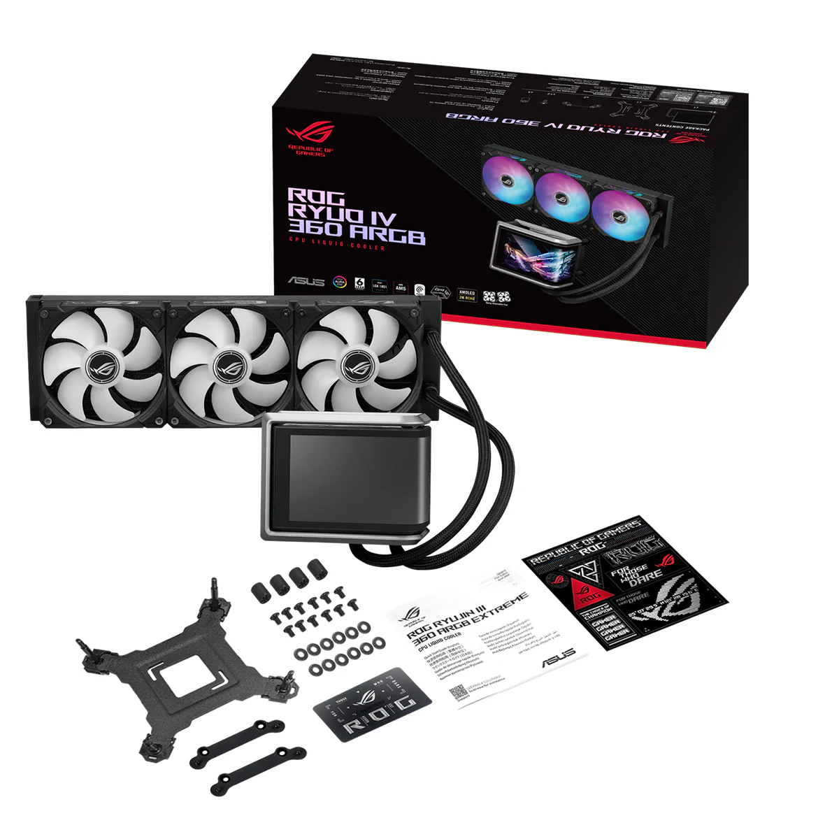 ASUS ROG Ryuo IV 360 ARGB CPU Liquid Cooler (Black, White) - Image 12