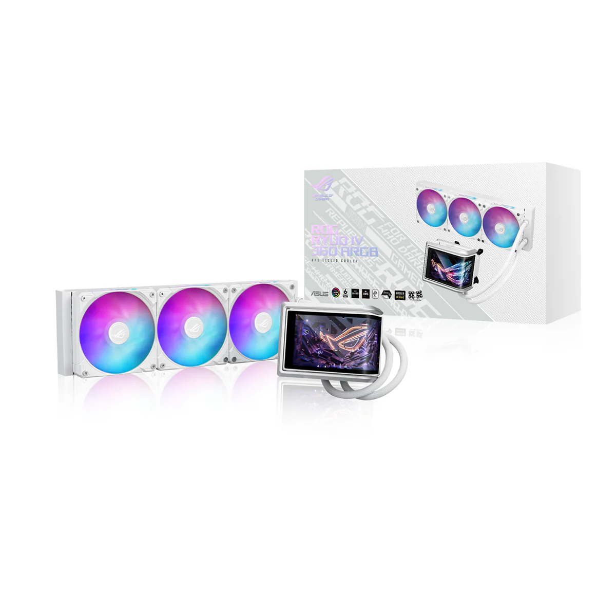 ASUS ROG Ryuo IV 360 ARGB CPU Liquid Cooler (Black, White) - Image 18