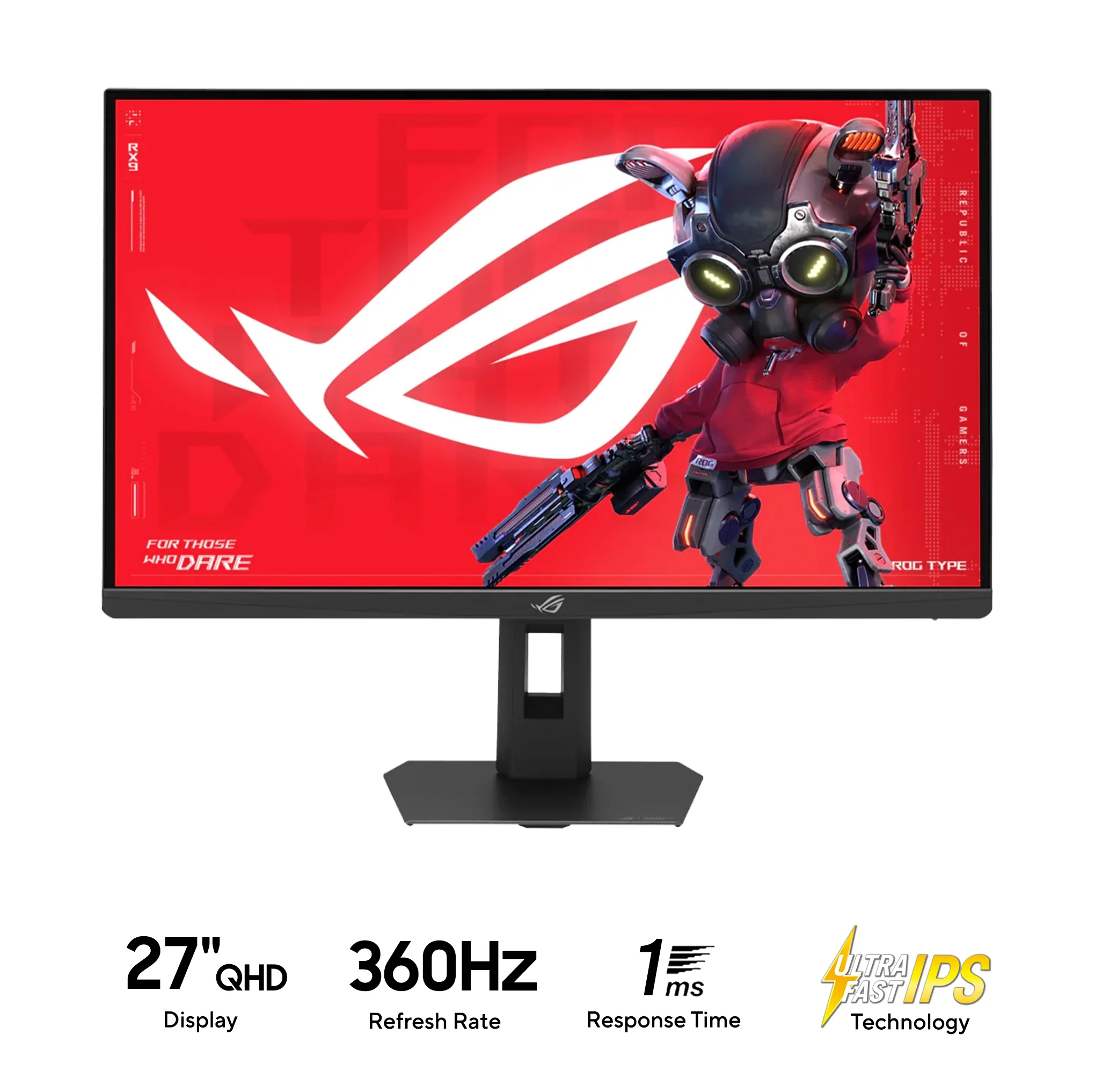 ASUS ROG Strix Pulsar XG27AQNGV 27" QHD (2560x1440) 360Hz 1ms GTG IPS Ultra Fast Gaming Monitor with Tilt, Height, Swivel & Pivot Adjustment