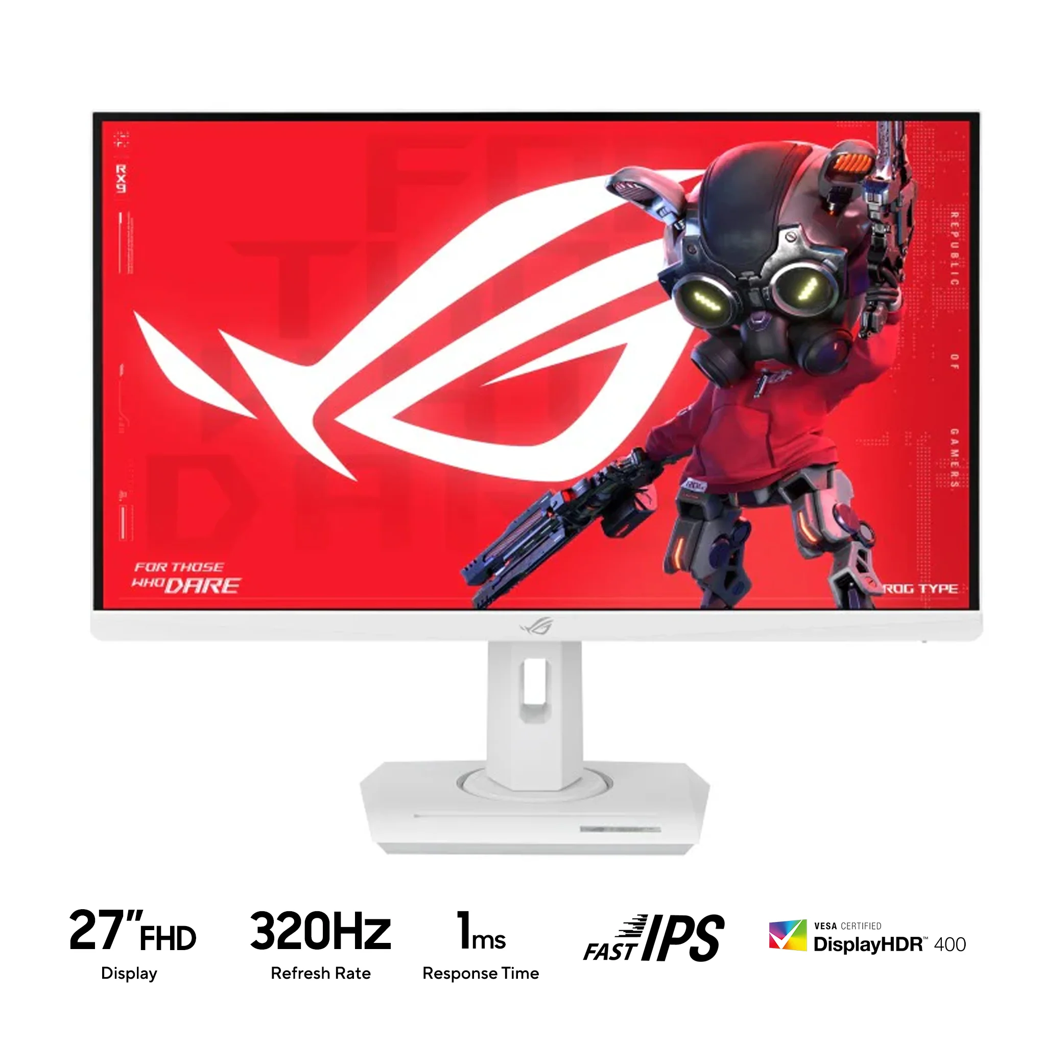 Asus ROG Strix XG27UCG-W 27" (3840x2160) Dual Mode (4K 160Hz or FHD 320Hz) 1ms GTG Fast IPS Gaming Monitor