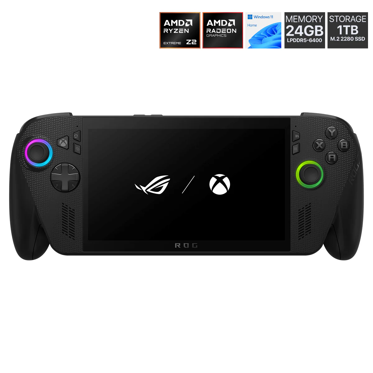 Asus ROG Xbox Ally X RC73XA-NH011W Gaming Handheld PC (Off-Black) | 7" FHD (1920x1080) 16:9 Touch Screen 120Hz IPS | Ryzen AI Z2 Extreme | 24GB RAM | 1TB SSD | AMD Radeon Graphics | Windows 11 Home