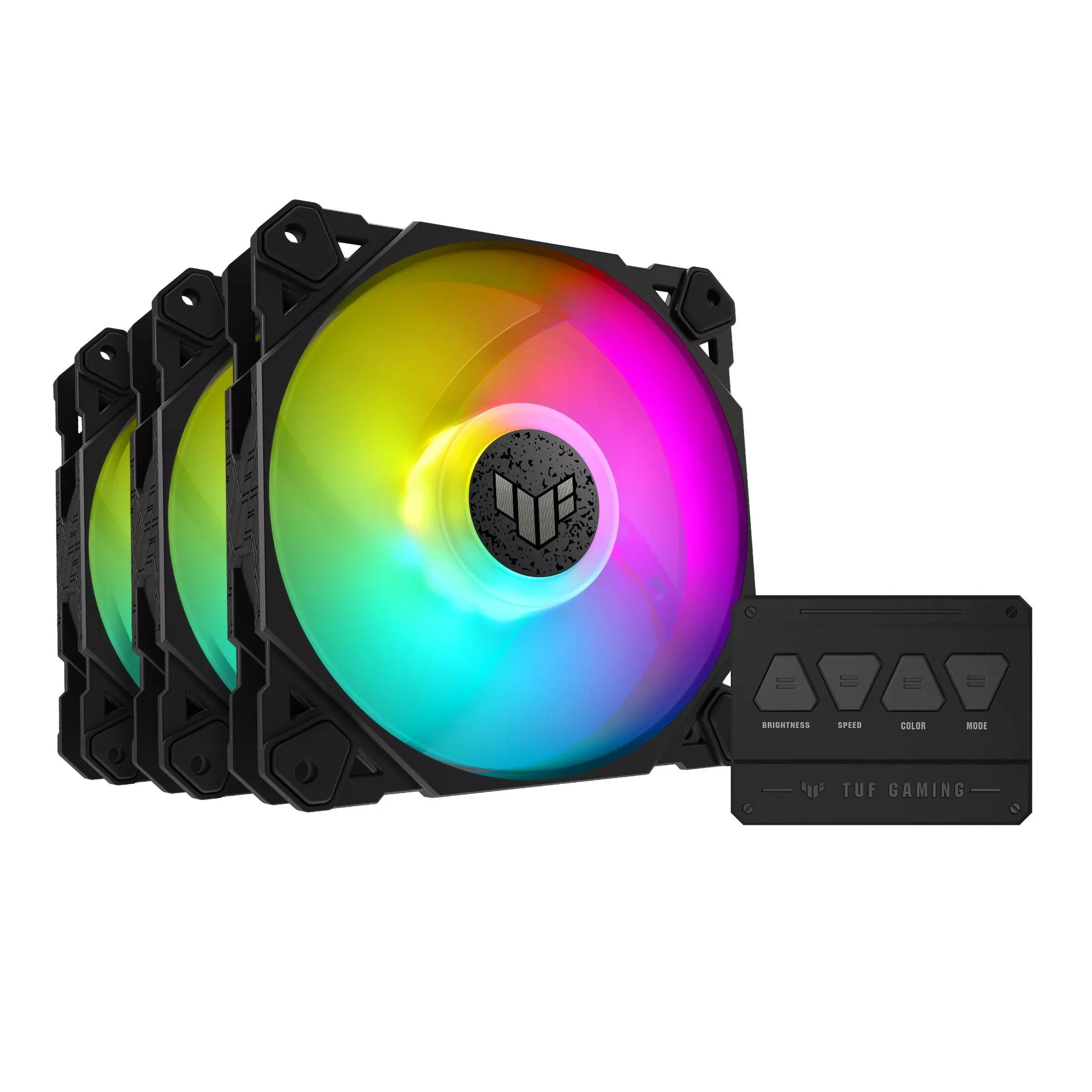 Asus TUF Gaming TF120 ARGB Fan - Triple Pack With ARGB Controller (Black)
