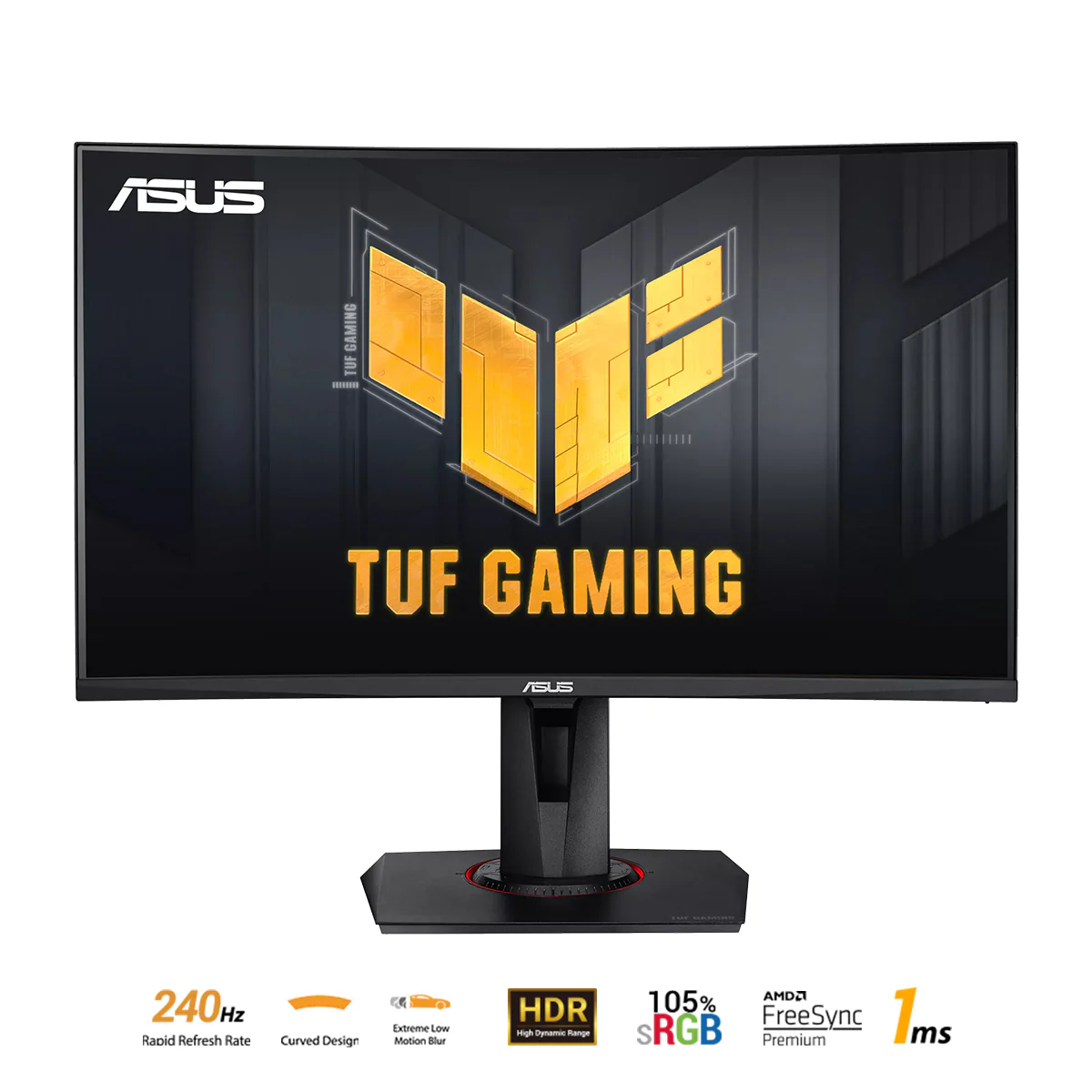 Asus TUF Gaming VG27VQM 27" FHD 240HZ Extreme Low Motion Blur Adaptive-Sync Freesync Premium 1MS (MPRT) Curved Gaming Monitor | Asus TUF Gaming M3 GEN II Wired Mouse (Black) Bundle - Image 2