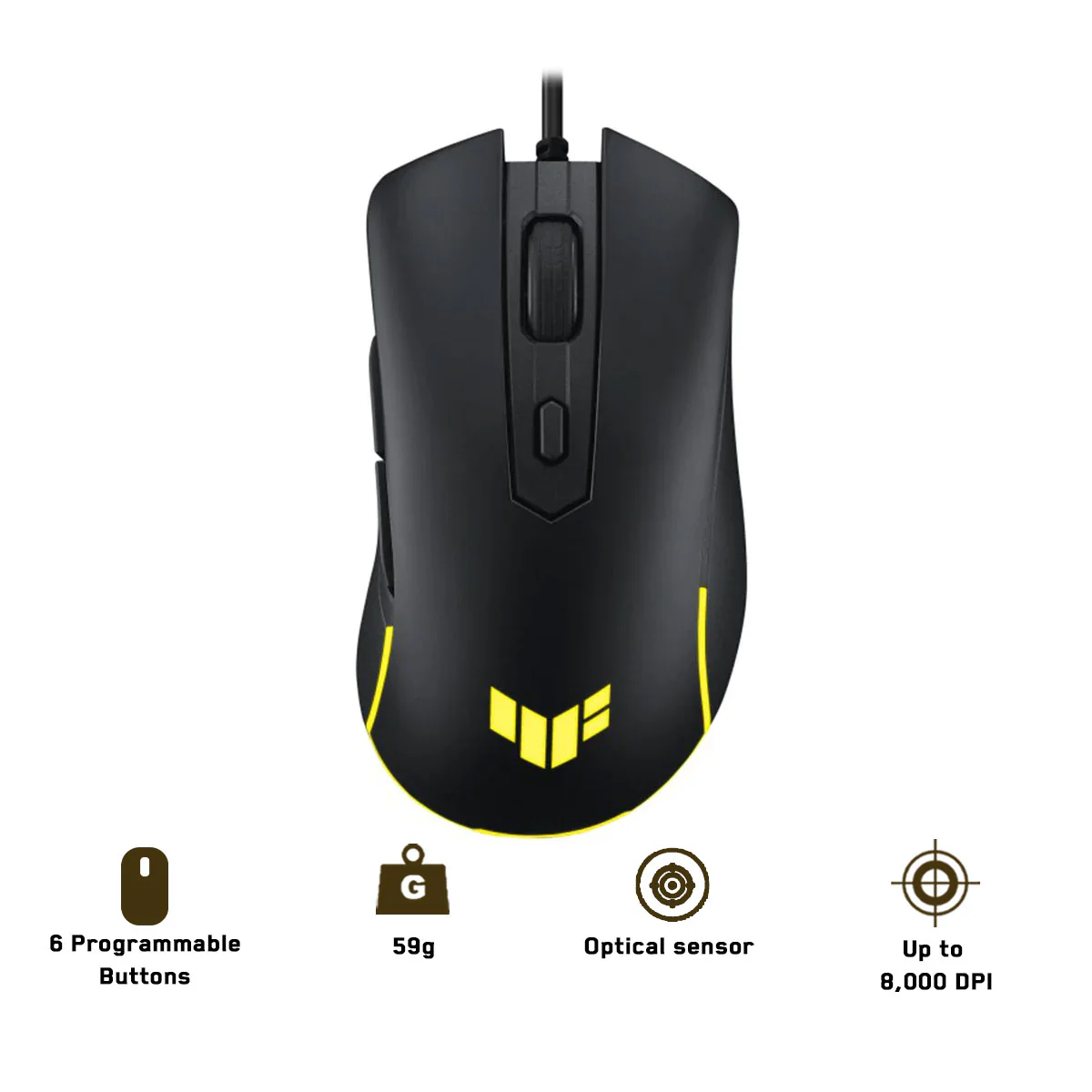Asus TUF Gaming VG27VQM 27" FHD 240HZ Extreme Low Motion Blur Adaptive-Sync Freesync Premium 1MS (MPRT) Curved Gaming Monitor | Asus TUF Gaming M3 GEN II Wired Mouse (Black) Bundle - Image 3