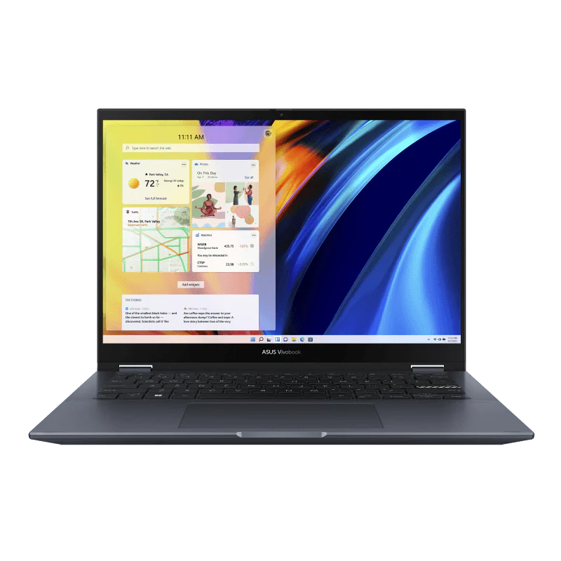 ASUS Vivobook S 14 FLIP OLED TN3402QA-KN090WS Laptop (Quiet Blue) | 14" 2.8K | Ryzen 7 5800H | 8GB DDR4 | 512 GB SSD | AMD Radeon Graphics | Windows 11 Home | MS Office H&S 2021 | Palmrest | ASUS Sleeve | Stylus Pen