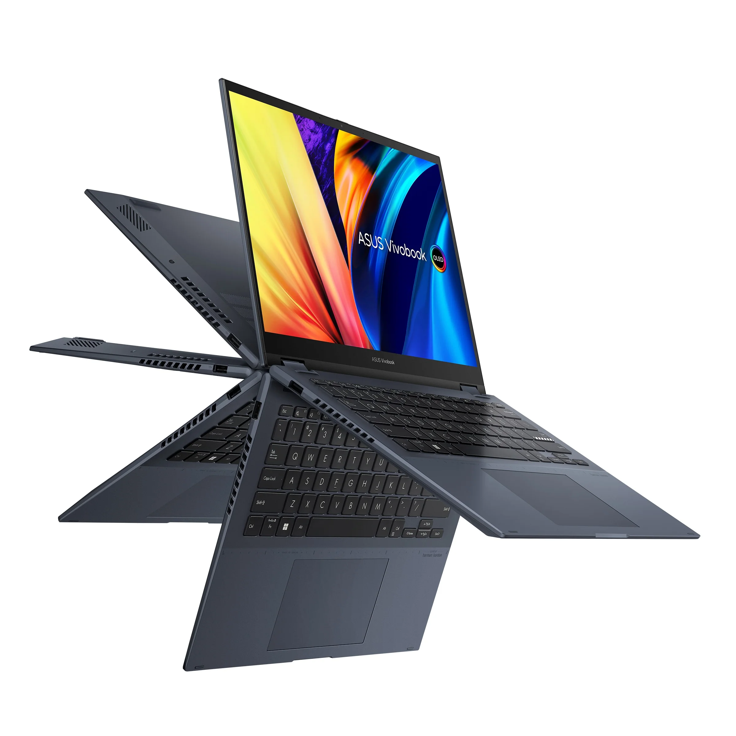 Asus Vivobook S 14 Flip TP3402ZA-LZ353WS Laptop (Quiet Blue) | 14" (1920x1200) | i7-12700H | 16GB RAM | 1TB SSD | Intel Iris Xe Graphics | Windows 11 Home | MS Office Home & Student 2021 | Asus BP1504 Casual Backpack - Image 8