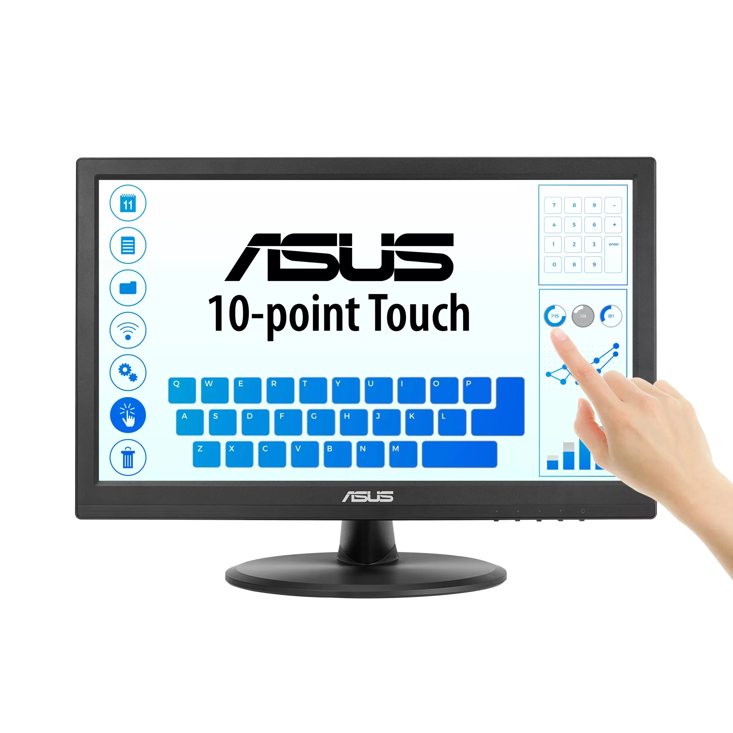 Asus VT169HE 15.6" FHD (1920x1080) 60Hz 5ms(GTG) IPS Touch Monitor with Tilt Adjustment - Image 2