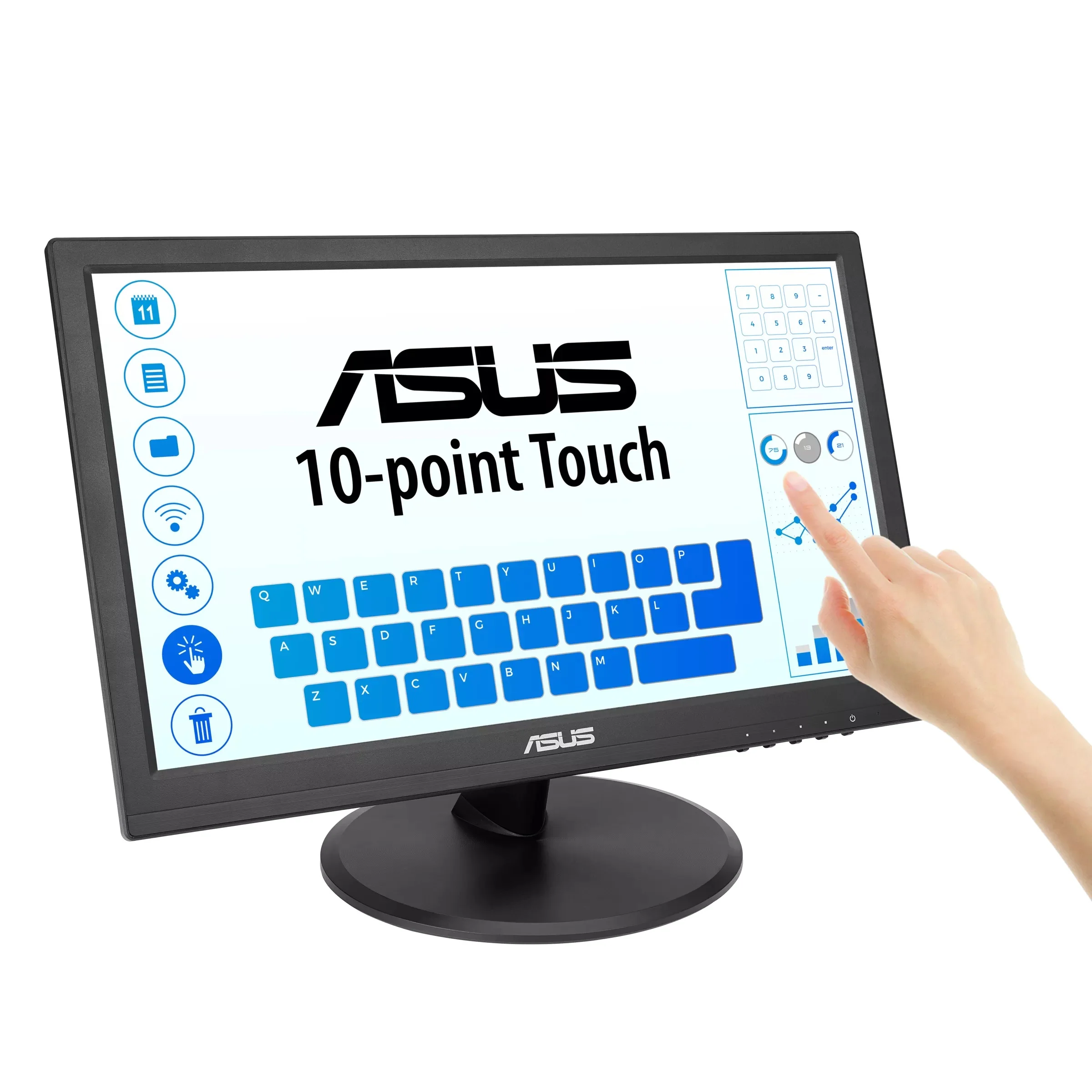 Asus VT169HE 15.6" FHD (1920x1080) 60Hz 5ms(GTG) IPS Touch Monitor with Tilt Adjustment - Image 3