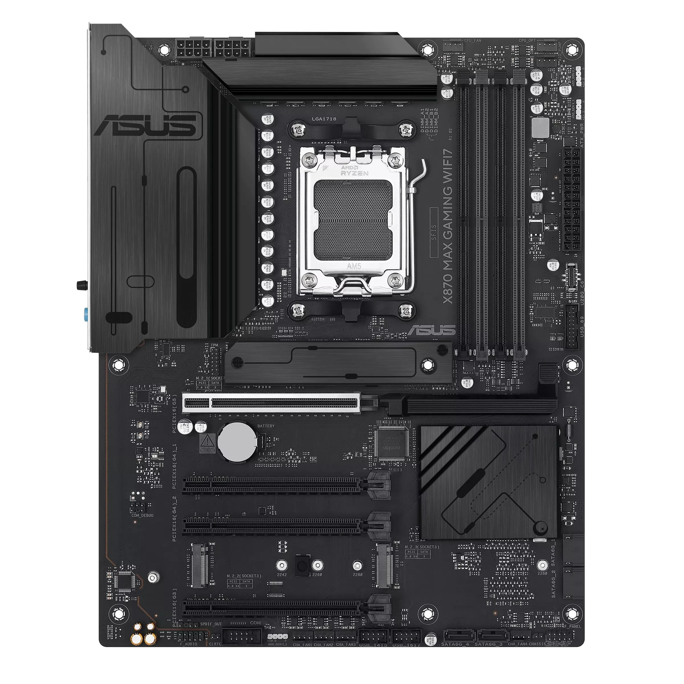 ASUS X870 Max Gaming WiFi7 DDR5 AMD Motherboard + TeamGroup Vulcan T-Force DDR5 16GB (2x8GB) 6000MHz CL38 Gaming Desktop Memory (FLBD516G6000HC38ADC01) - Image 3
