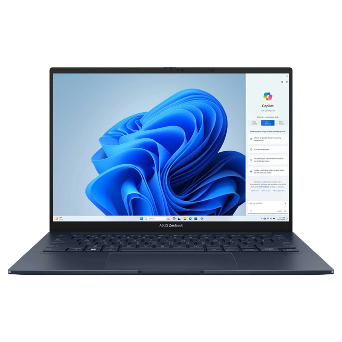 Asus Zenbook 14 OLED UX3405MA-PP678WS Laptop (Ponder Blue) | 14" 3K (2880x1800) OLED 120Hz | i5-Ultra 125H | 16GB RAM | 1TB SSD | Intel Arc | Windows 11 Home | MS Office Home & Student 2021 | Sleeve - Image 2