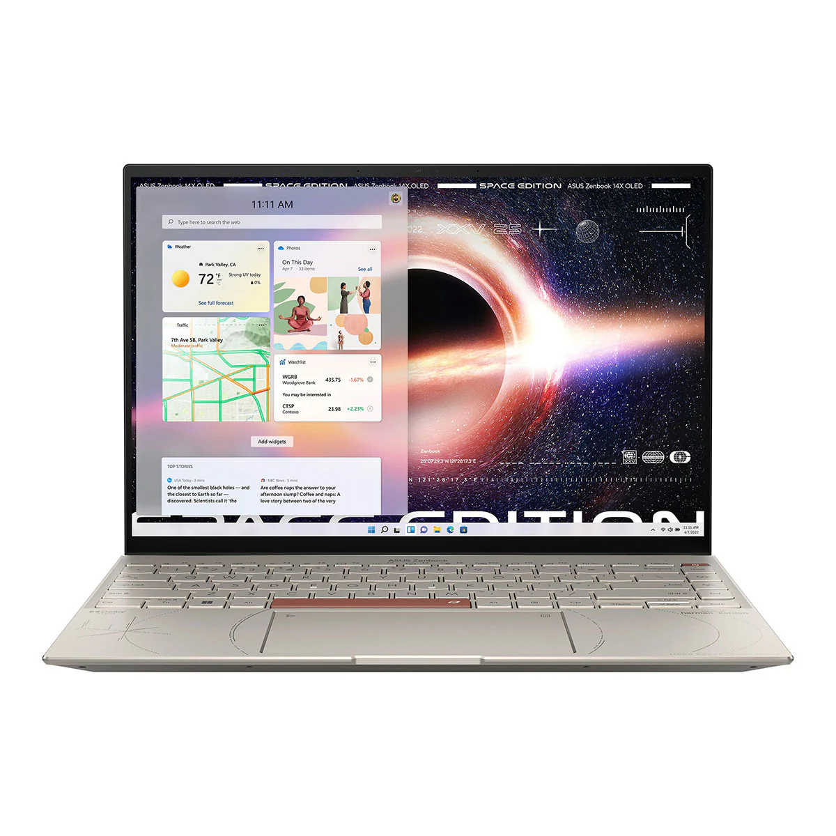 Asus Zenbook 14X OLED Space Edition UX5401ZAS-KN016WS Laptop (Zero-G Titanium) | 14", 2.8K (2880 x 1800) OLED | i7-12700H | 16GB RAM | Intel Iris Xᵉ Graphics | 1TB SSD | Windows 11 Home | MS Office H&S 2021 | Sleeve | Asus BP1504 Casual Backpack - Image 2