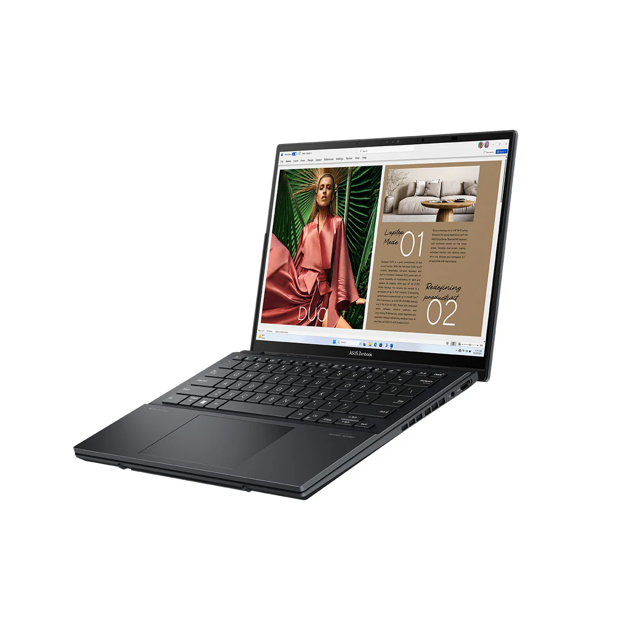 Asus Zenbook Duo 14 OLED UX8406CA-PZ165WSM Laptop (Inkwell Gray) | 14" 3K (2880x1800) | Ultra 9 285H | 32GB RAM | 1TB SSD | Intel Arc Graphics | Windows 11 Home | MS Office Home & Student 2024 + MS 365 Basic + Asus AP4600 Backpack - Image 13