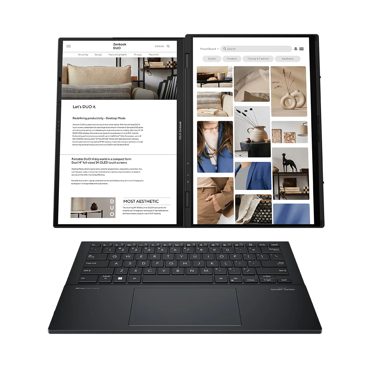 Asus Zenbook Duo 14 OLED UX8406CA-PZ165WSM Laptop (Inkwell Gray) | 14" 3K (2880x1800) | Ultra 9 285H | 32GB RAM | 1TB SSD | Intel Arc Graphics | Windows 11 Home | MS Office Home & Student 2024 + MS 365 Basic + Asus AP4600 Backpack - Image 16