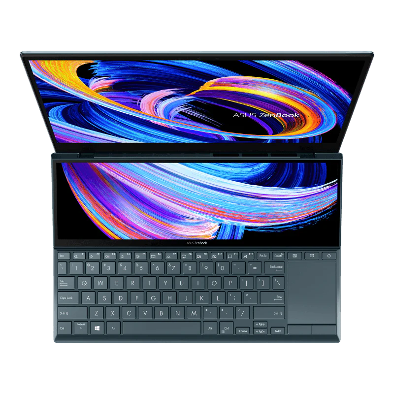 Asus Zenbook Duo 14 UX482EAR-HY341WS Touchscreen Laptop (Celestial Blue) | 14" FHD |  i5-1155G7 | 16GB LPDDR4X | 512GB SSD | Iris Xᵉ Graphics | Windows 11 Home | MS Office H&S 2021 | Sleeve | Stand | Stylus Pen - Image 3