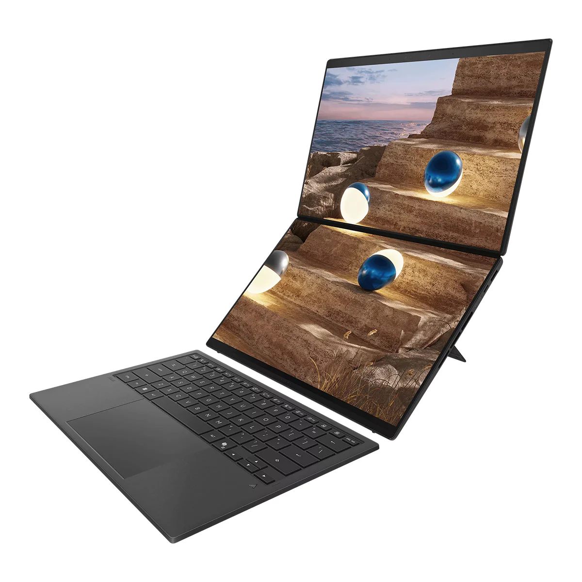 ASUS Zenbook Duo UX8407AA-SN152WSM Laptop (Moher Gray) | 14" 3K (2880x1800) OLED 144Hz | Core Ultra 9 386H | 32GB RAM | 1TB SSD | Intel Graphics | Windows 11 Home | Stylus Pen + ASUS AP4600 Backpack + Sleeve - Image 6