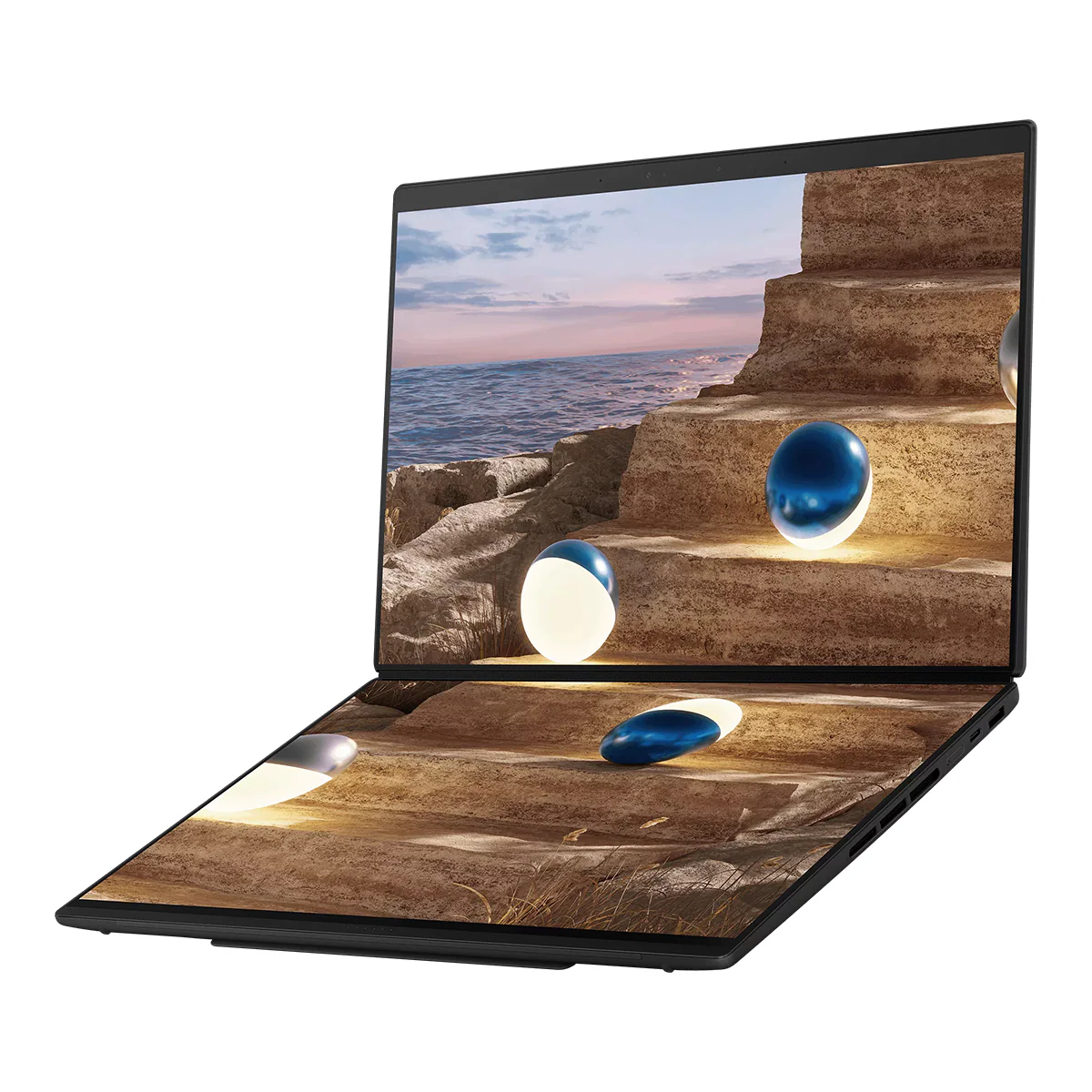 ASUS Zenbook Duo UX8407AA-SN152WSM Laptop (Moher Gray) | 14" 3K (2880x1800) OLED 144Hz | Core Ultra 9 386H | 32GB RAM | 1TB SSD | Intel Graphics | Windows 11 Home | Stylus Pen + ASUS AP4600 Backpack + Sleeve - Image 7