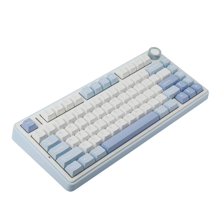 Aula F75 RGB Tri-Mode Type-C 75% 80-Key Gasket Structure Hot-Swap Mechanical Gaming Keyboard (Gray Wood Switch) (Black/Dark Blue/Orange, Blue/White/Dark Blue) - Image 11