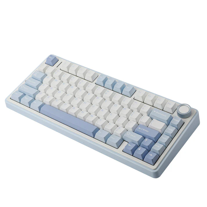 Aula F75 RGB Tri-Mode Type-C 75% 80-Key Gasket Structure Hot-Swap Mechanical Gaming Keyboard (Gray Wood Switch) (Black/Dark Blue/Orange, Blue/White/Dark Blue) - Image 12